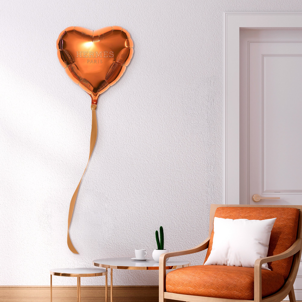 Designer-Inspired Luxe Acrylic Balloon Wall Art with Ribbon