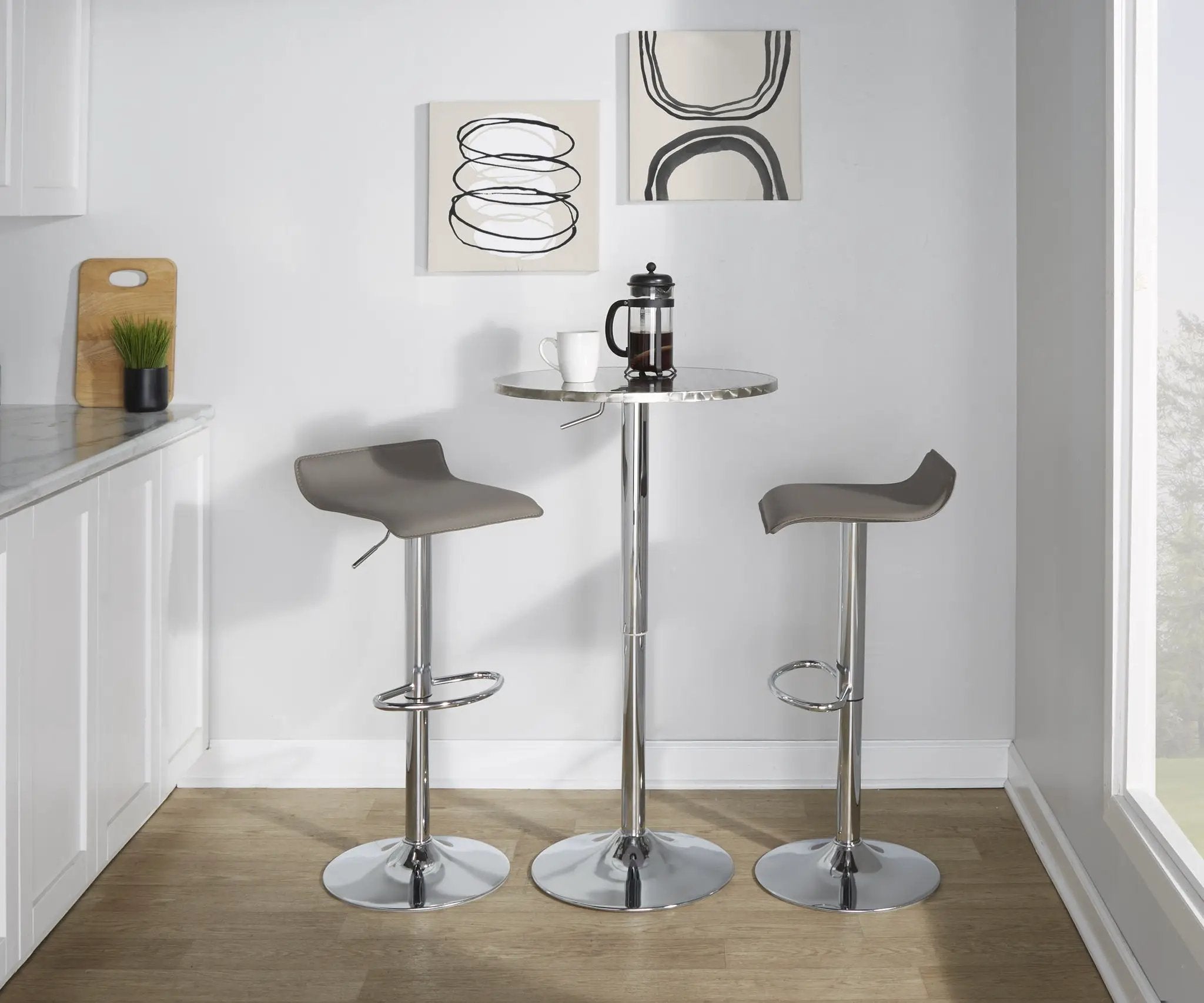 Ale - Contemporary Adjustable Barstool (Set of 2)
