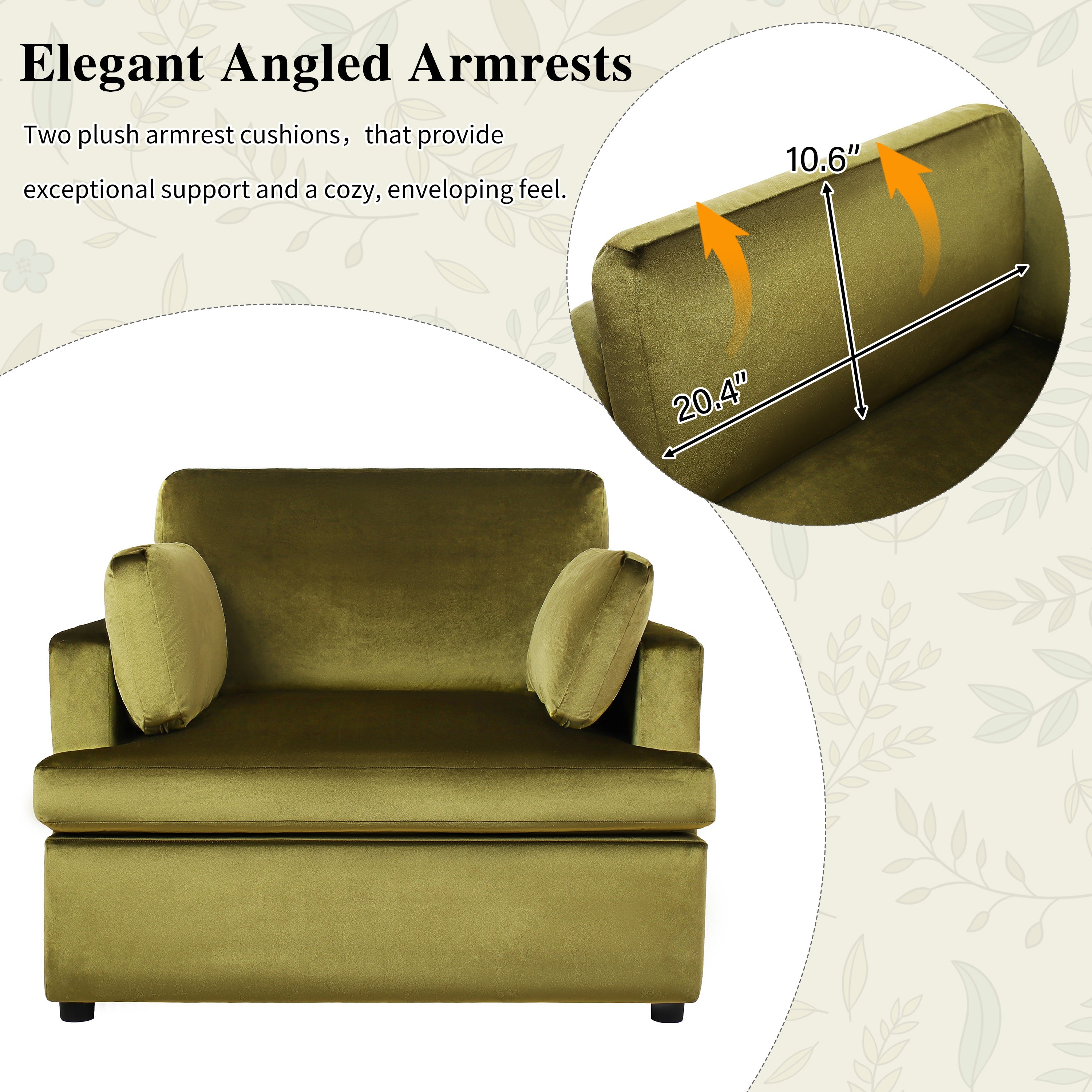 Mirod Oversized Accent Chair - Comfortable Armrest Cushions, Versatile Neutral Style, Elegant Design, Durable Frame