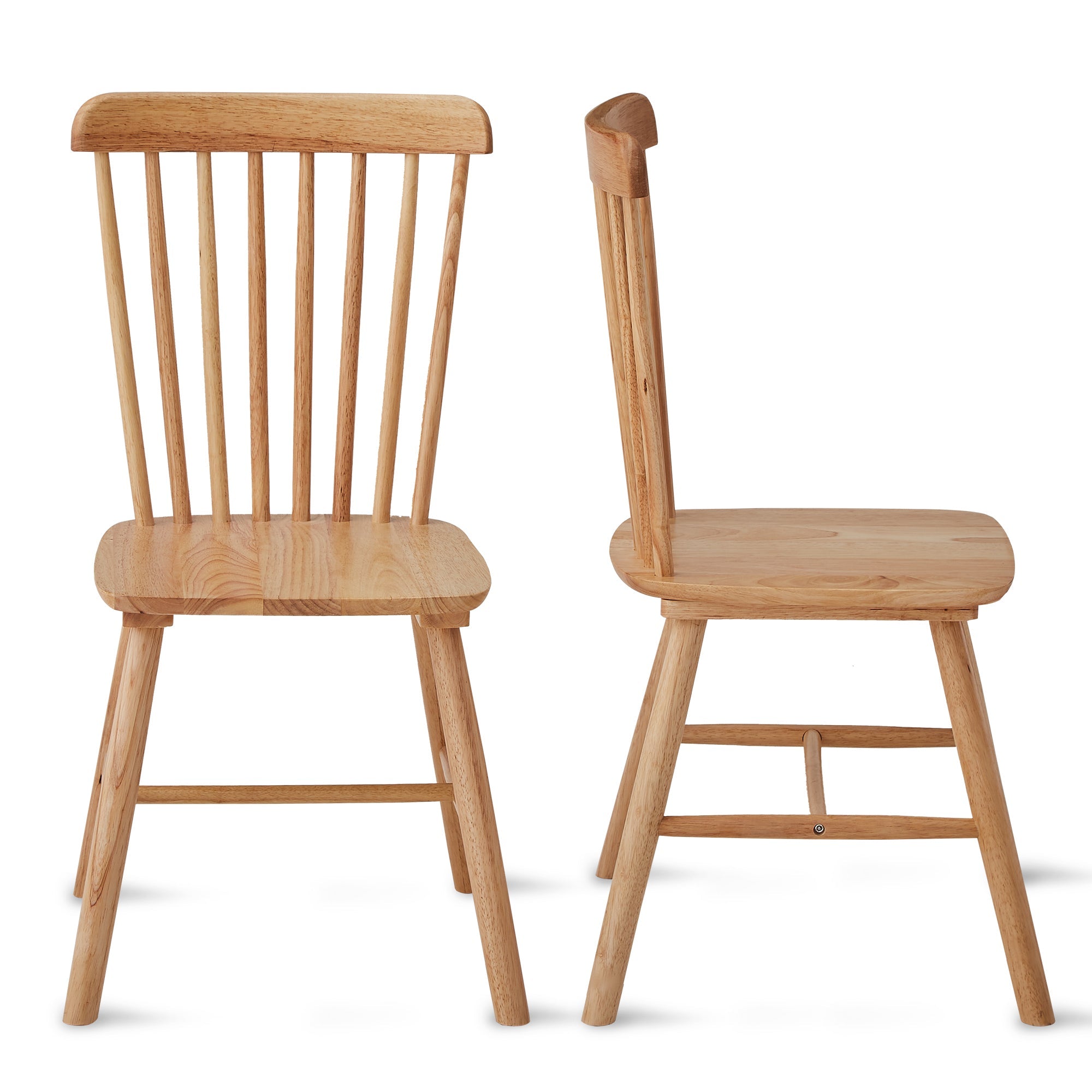 4pieces of dining chair, natural, rubber wood material, dining chair, solid wood chair, solid wood dining table chair, living room chair, simple and natural