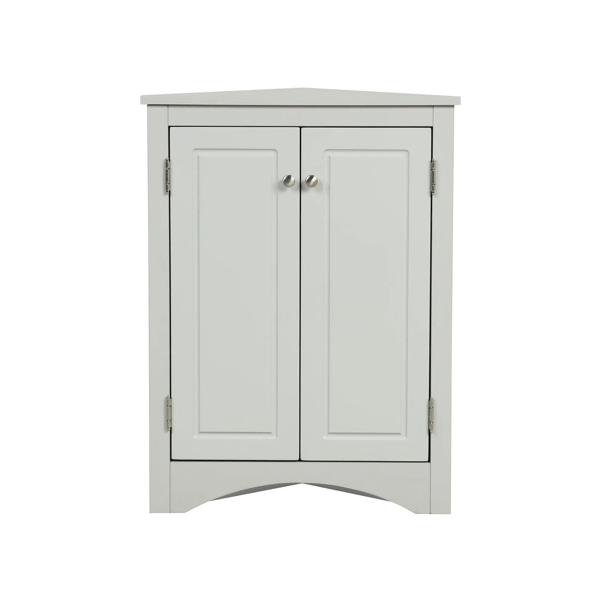 Triangle Bathroom Storage Cabinet With Adjustable Shelves, Freestanding Floor Cabinet For Home Kitchen