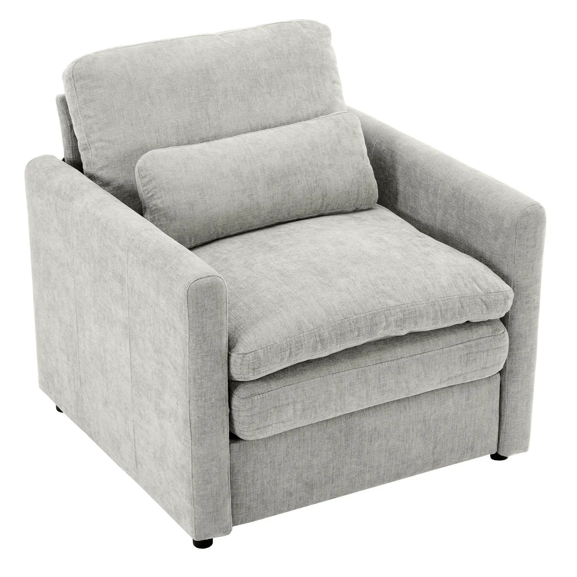 Cozy Upholstered Cushion Armchair For Living Room