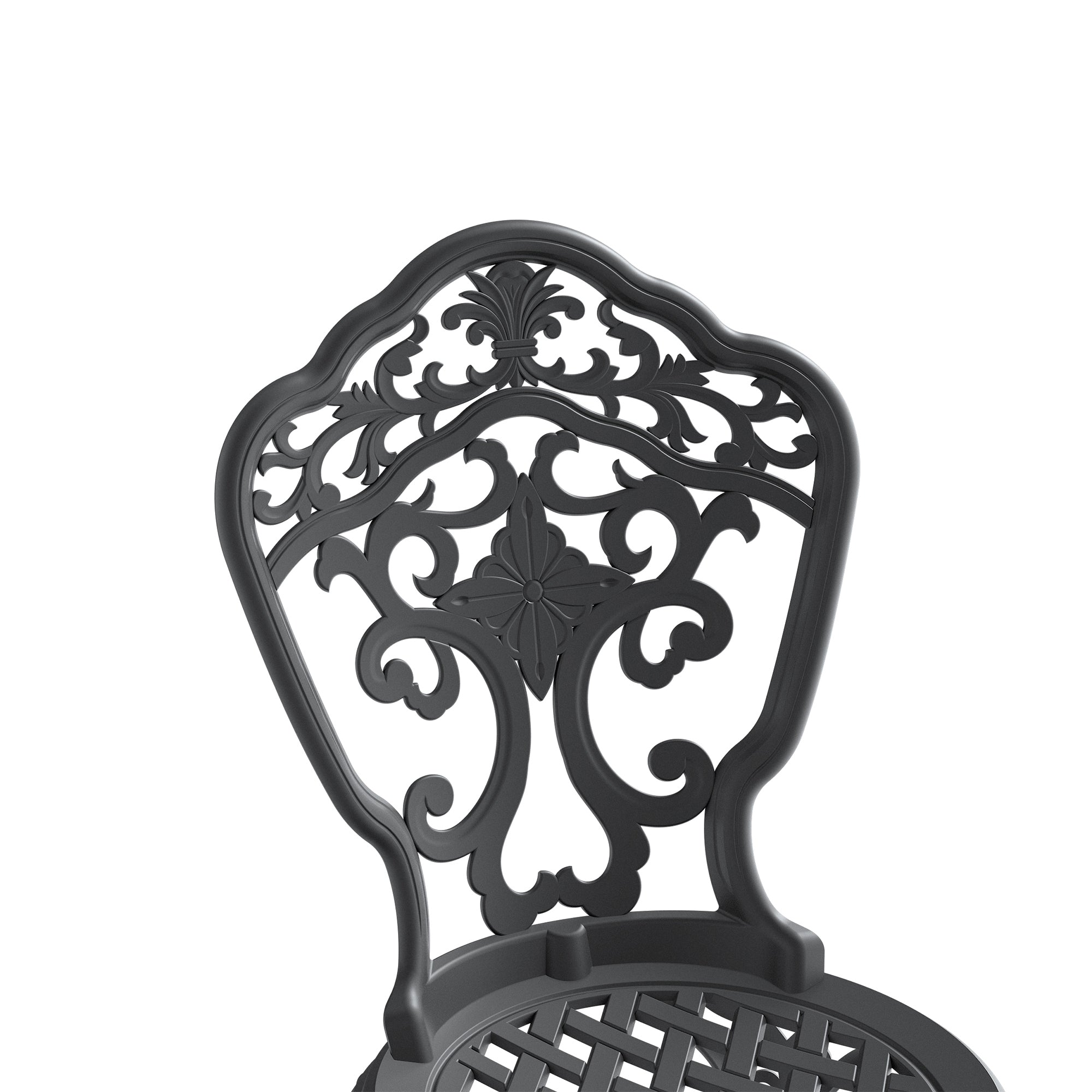7-Piece Set Of All-Weather Cast Aluminum Dining Furniture Set With Black Frame