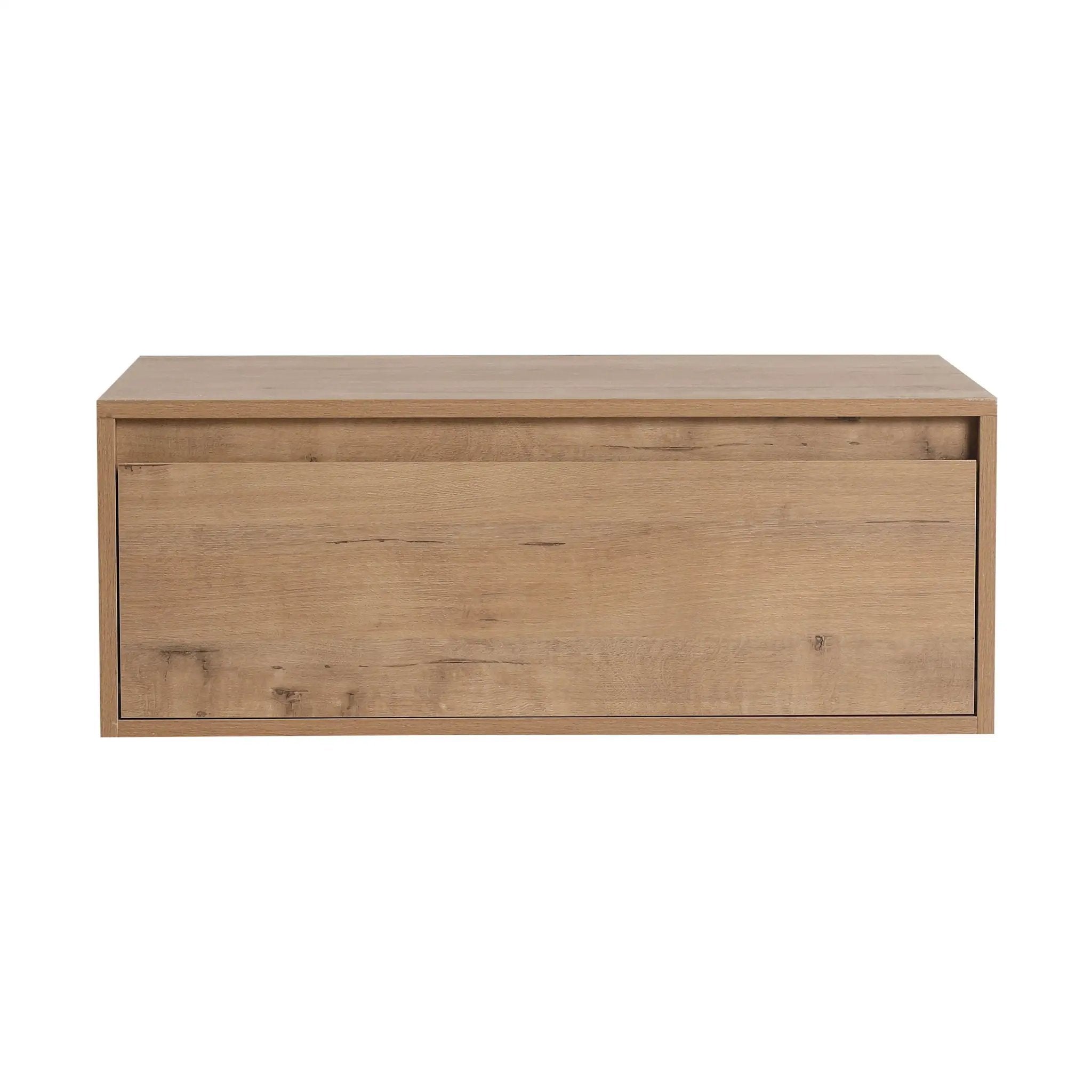 Modern Minimalist Bathroom Cabinet With Soft Close Drawers And Floating Mounting Design