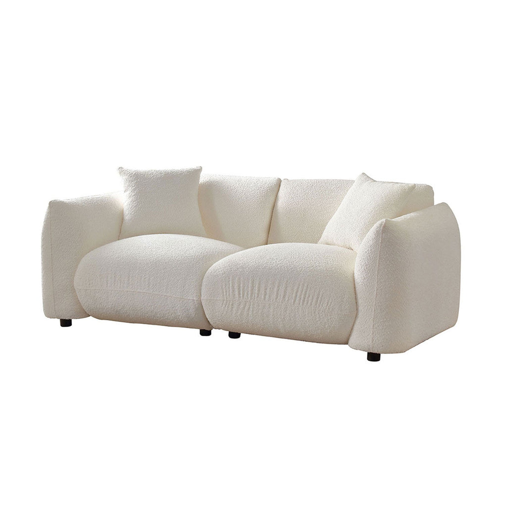 Mid Century Modern Couch 2-Seater Sofa for Livingroom, Beige