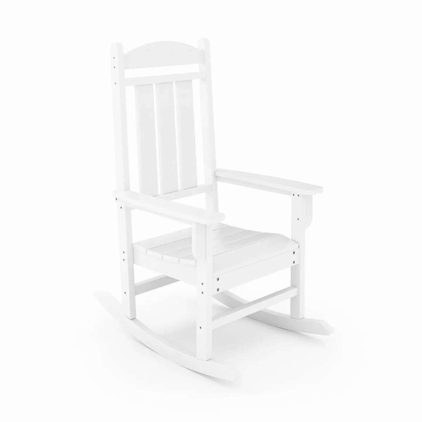 Traditional Porch Rocker Classic HDPE Poly Lumber For Porch, Patio, And Garden Comfort