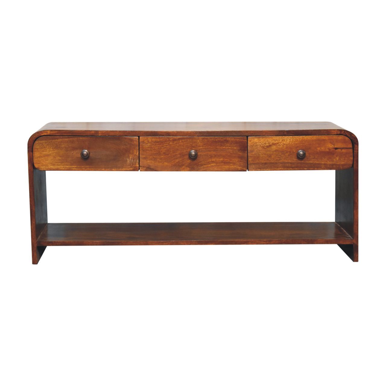 Solid Wood Aspen Slim Media Unit