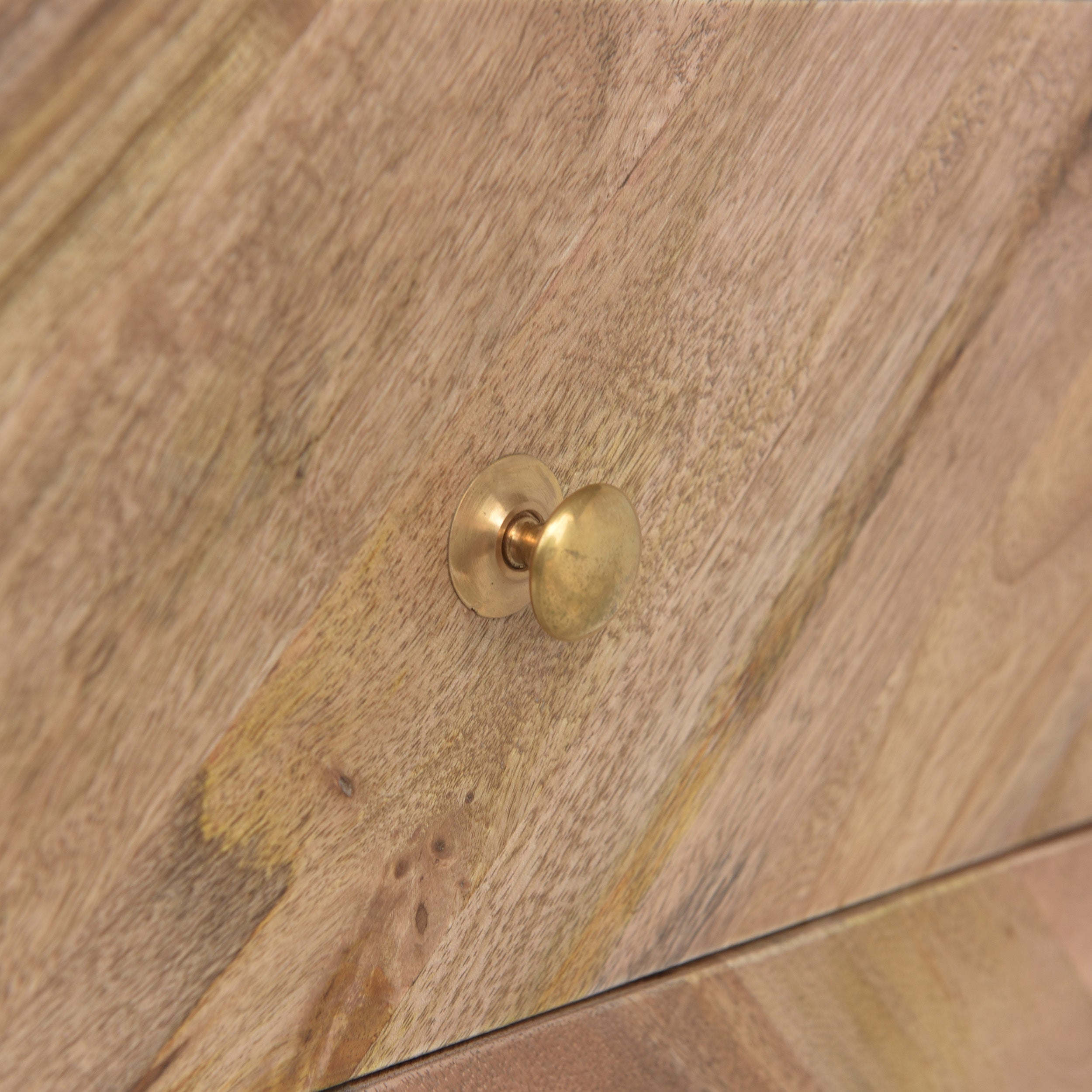 MANGO WOODEN / MDF FITTED 2 DRAWER CABINET- ( KD  LEGS