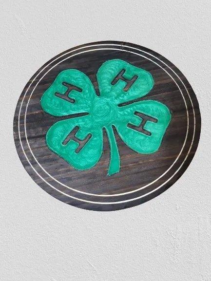 4H logo engraved and epoxy filled