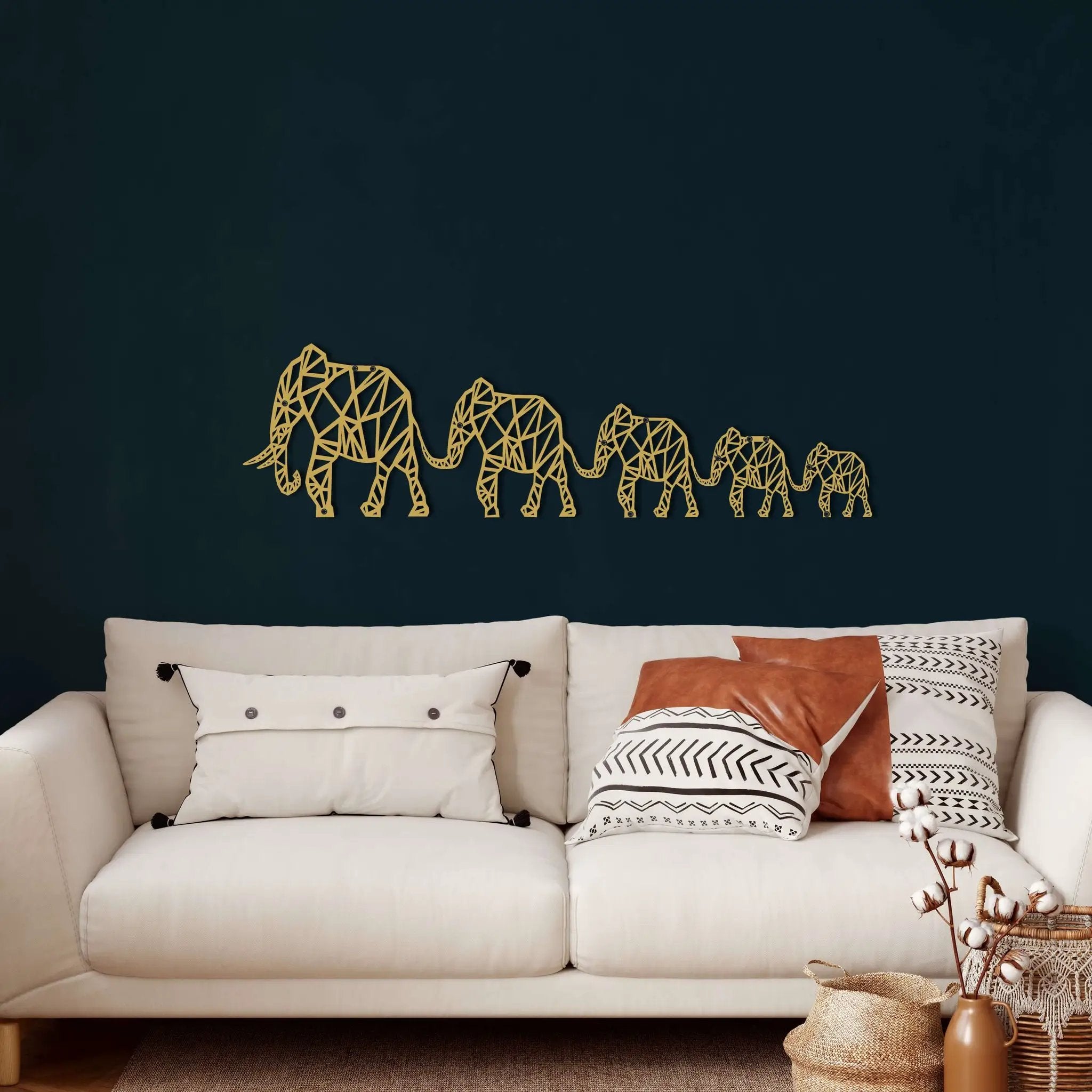 Geometric Elephant Family