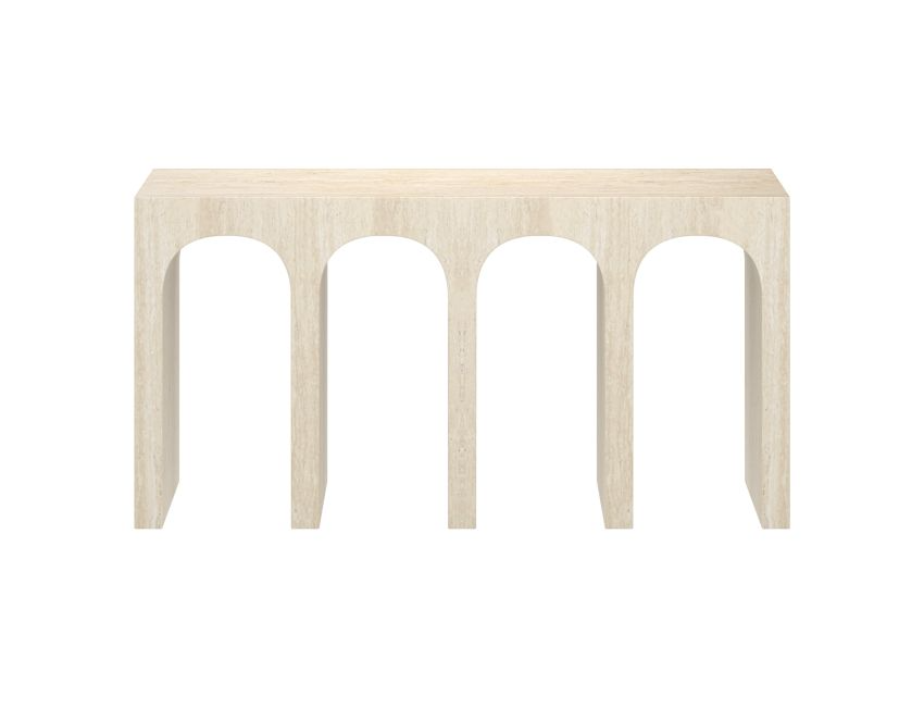 Milano Console Table in Travertine