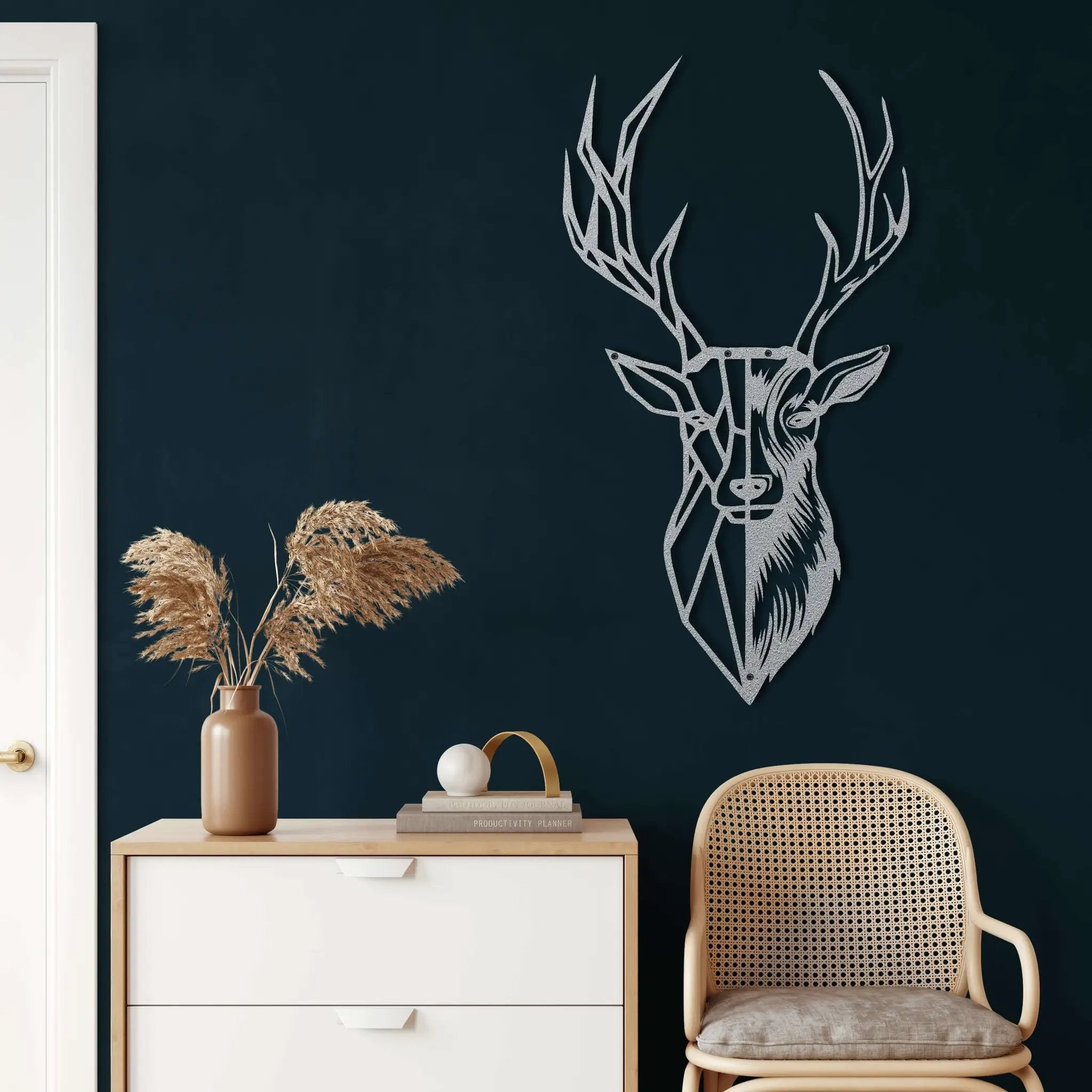 Geometric Deer Head