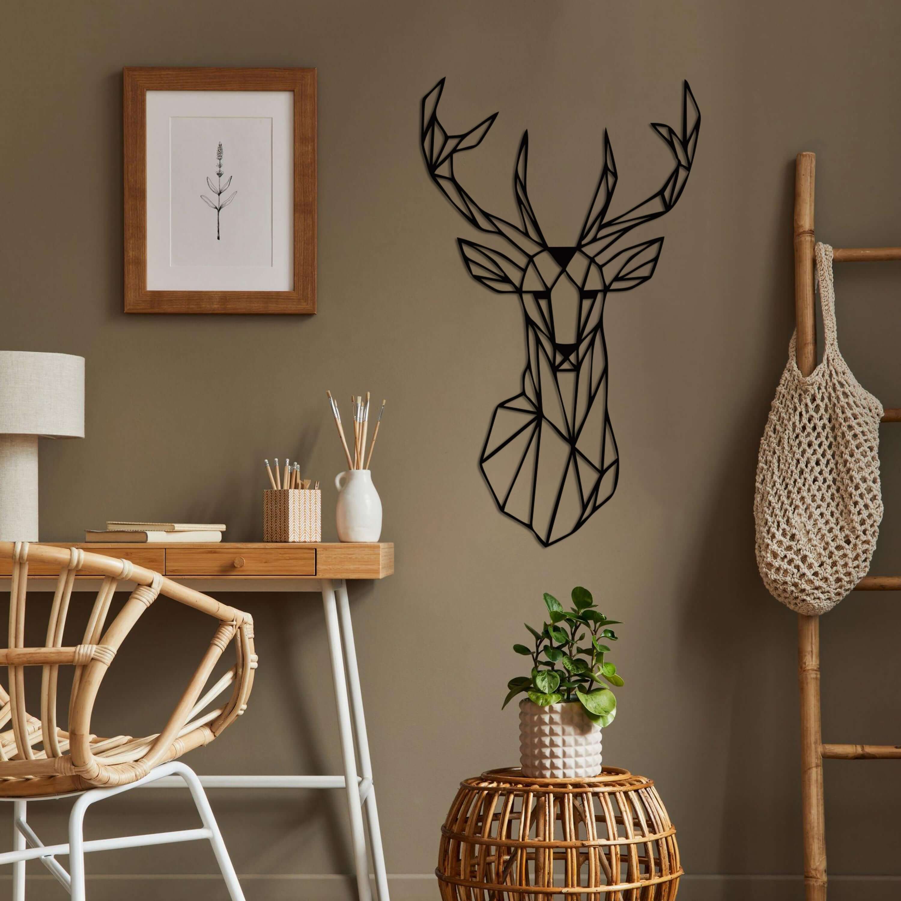 Geometric Deer Head