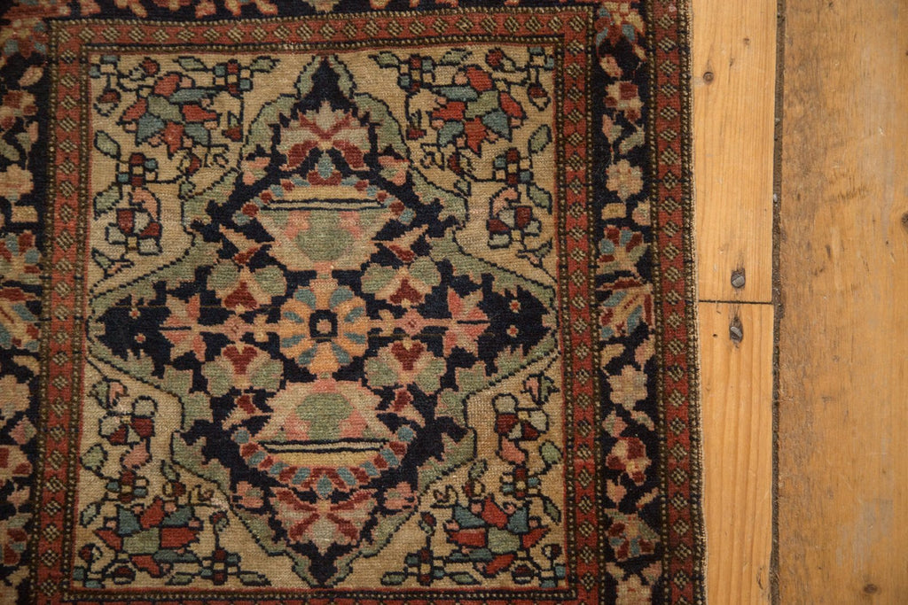 RESERVED 1.5x2 Antique Farahan Sarouk Square Bag Face Rug Mat