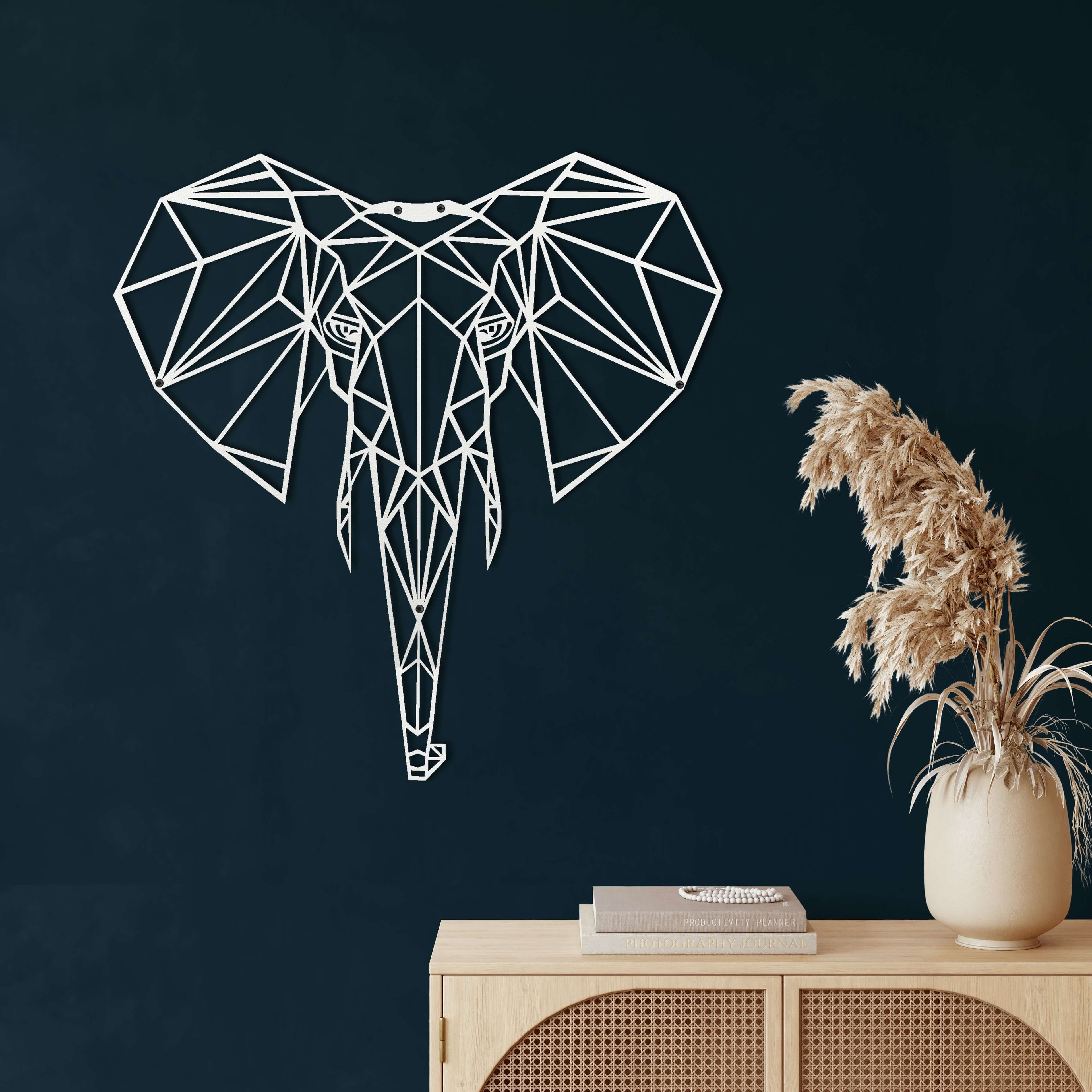 Geometric Elephant Head
