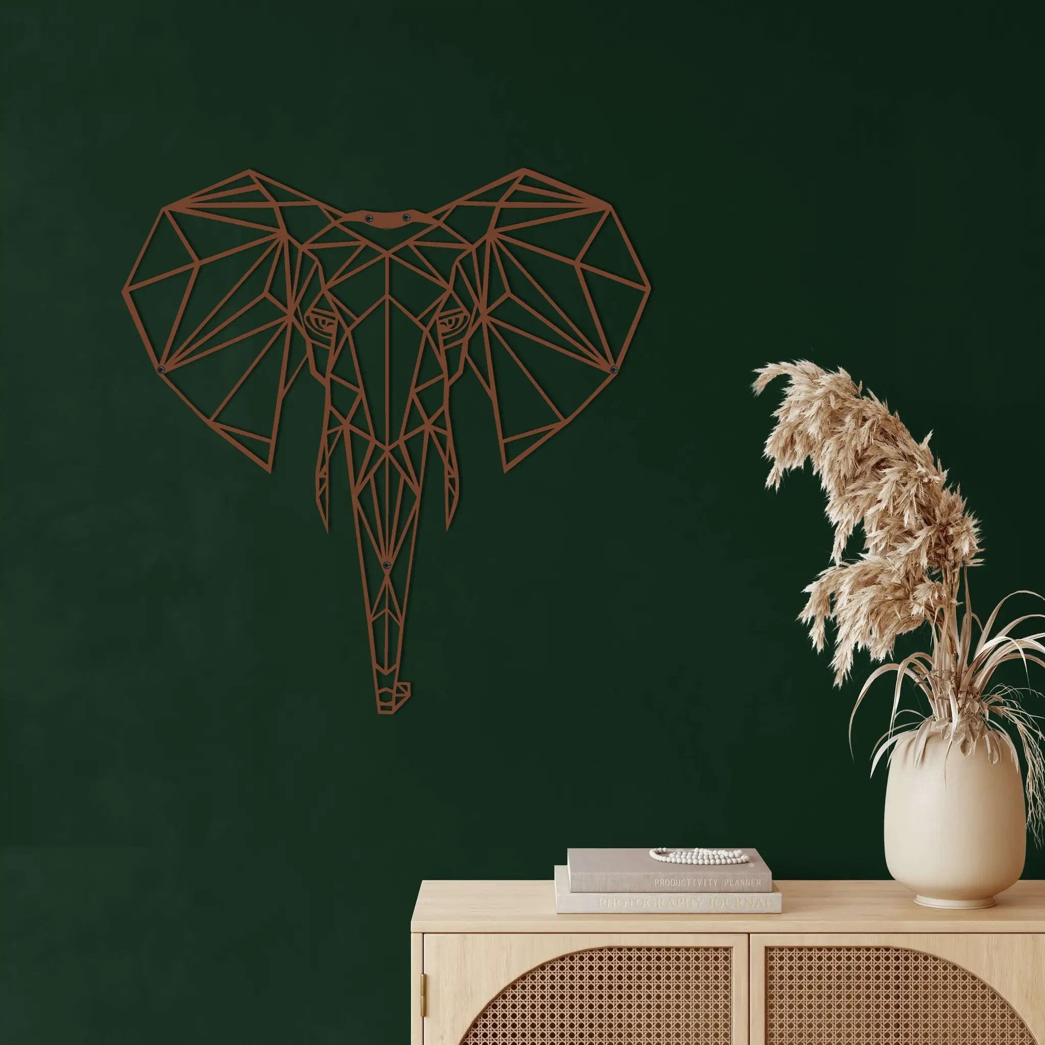 Geometric Elephant Head