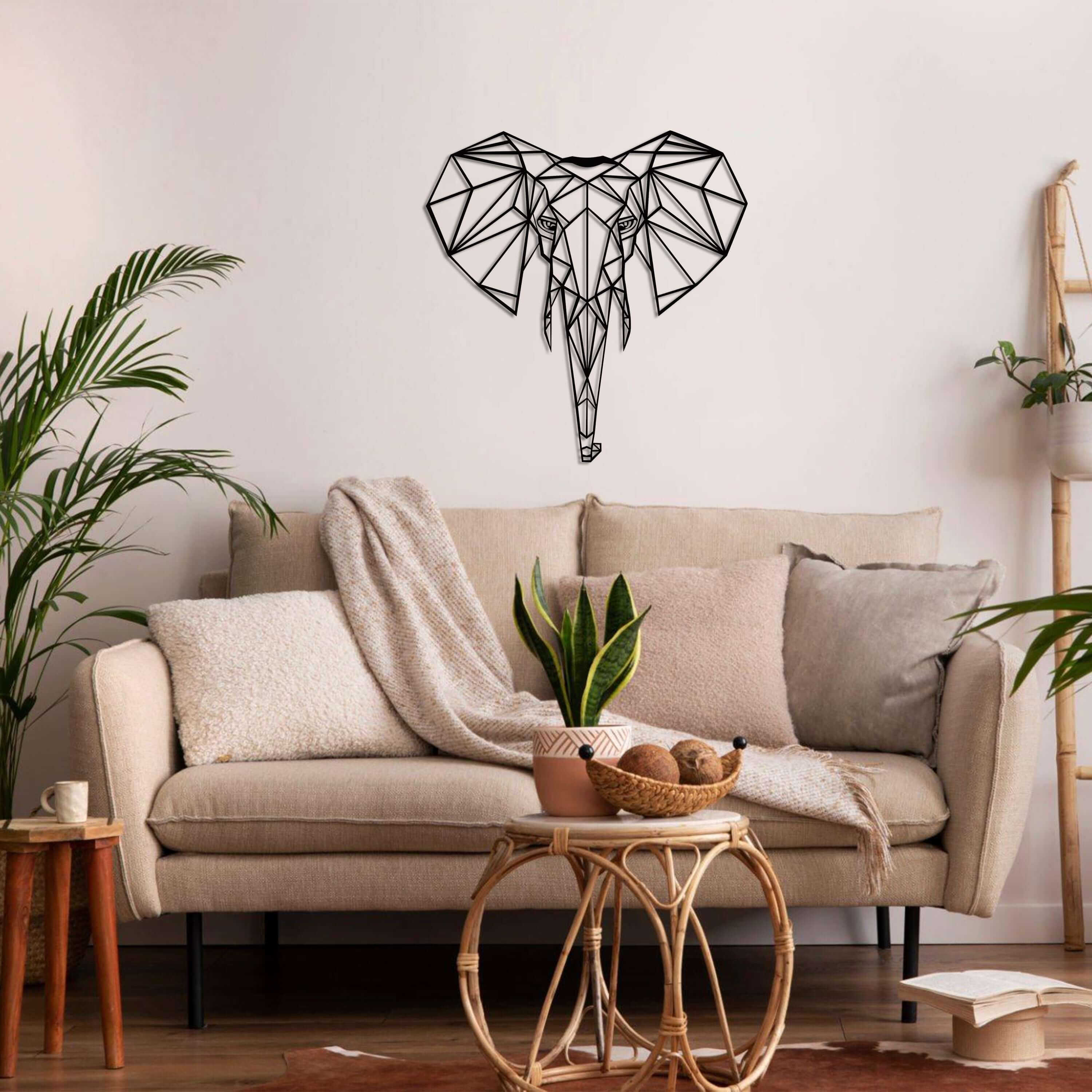 Geometric Elephant Head