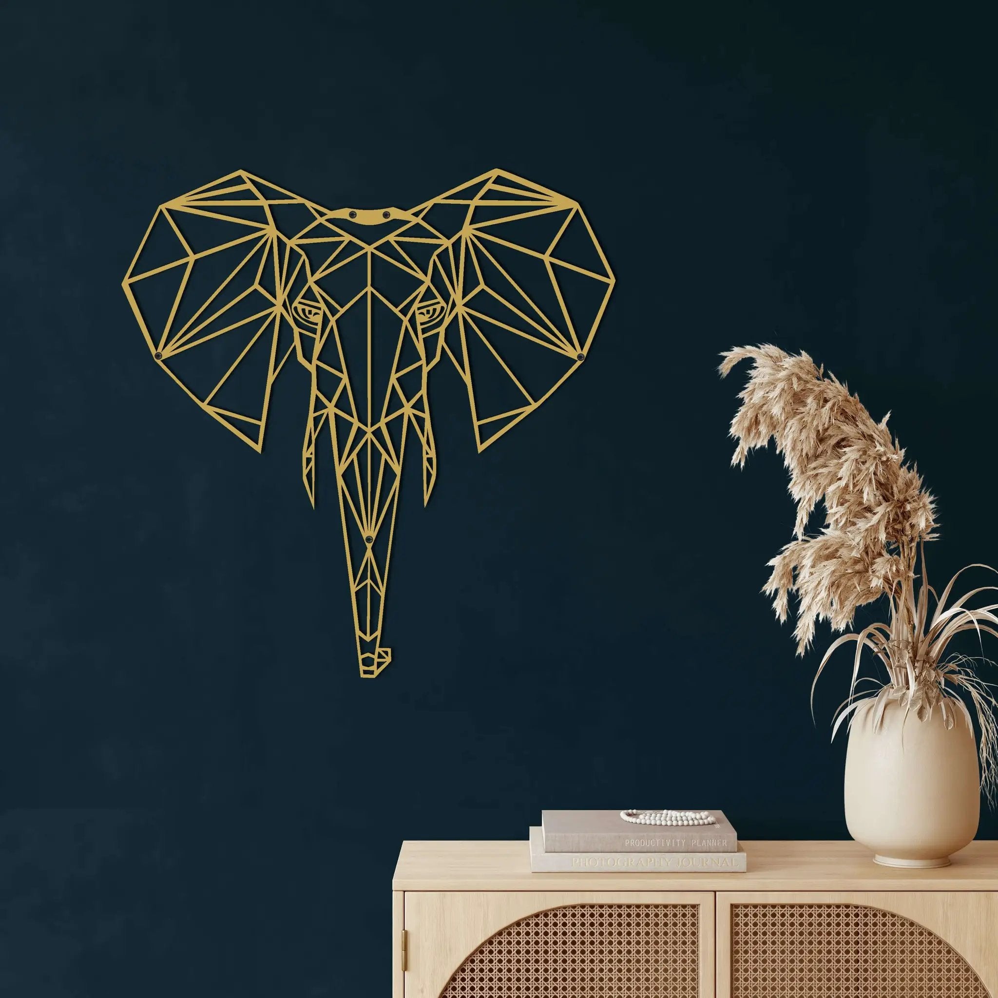 Geometric Elephant Head