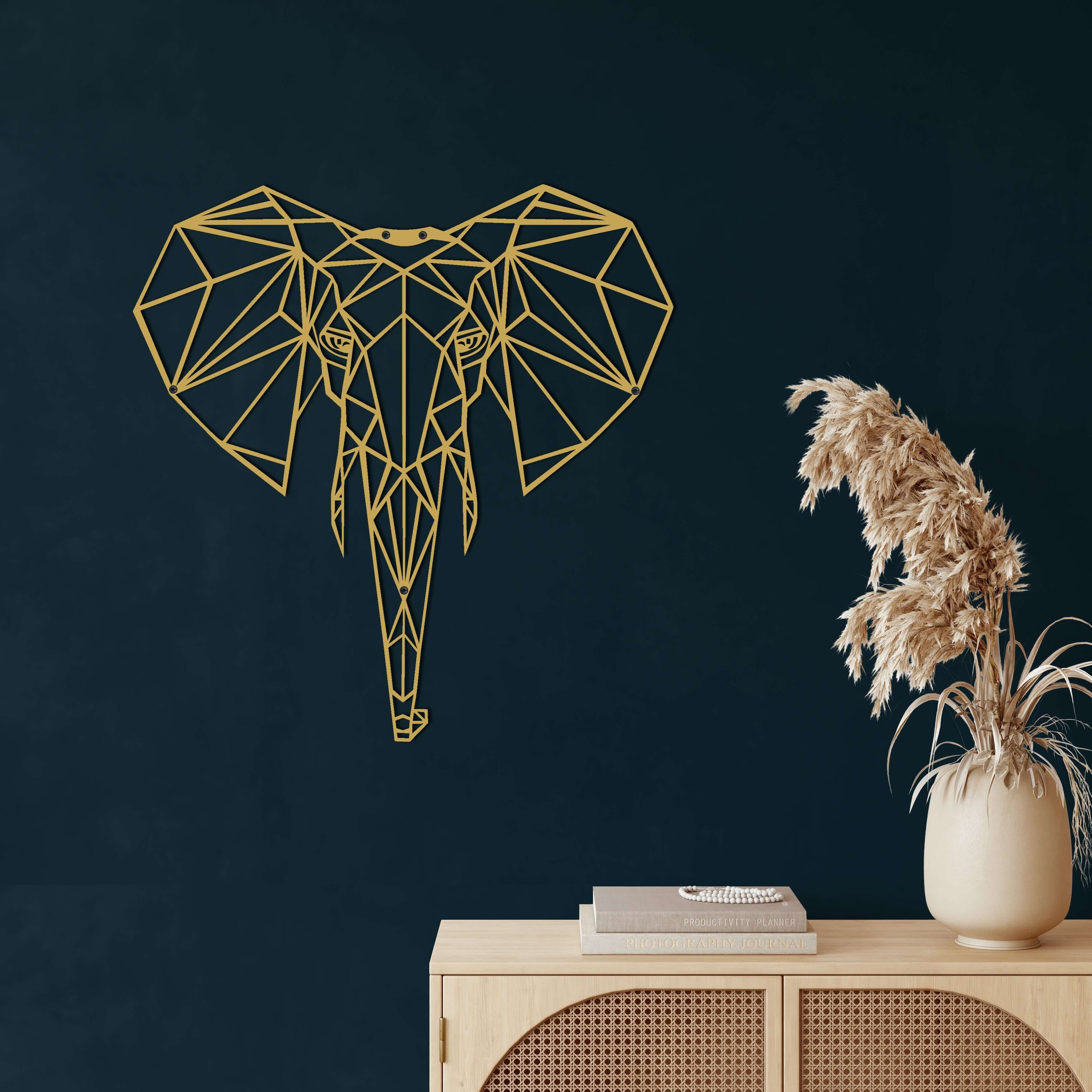 Geometric Elephant Head