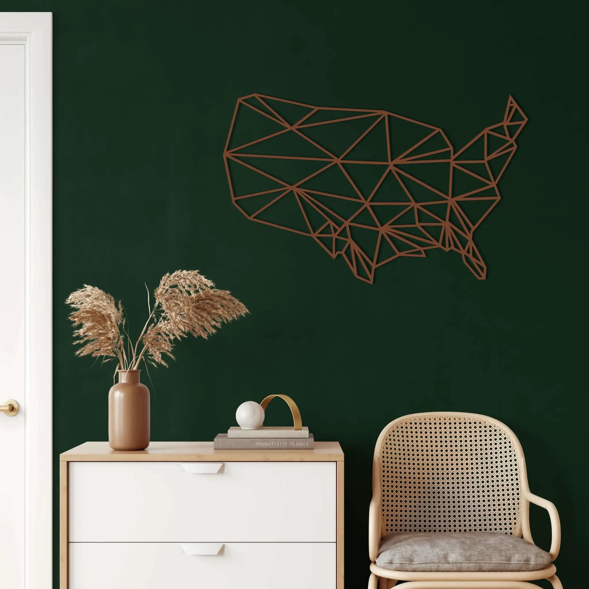 States of America Metal Wall Art