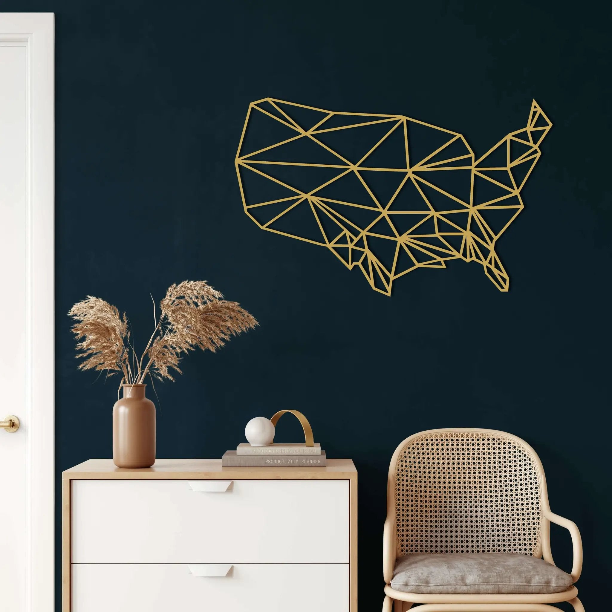 States of America Metal Wall Art