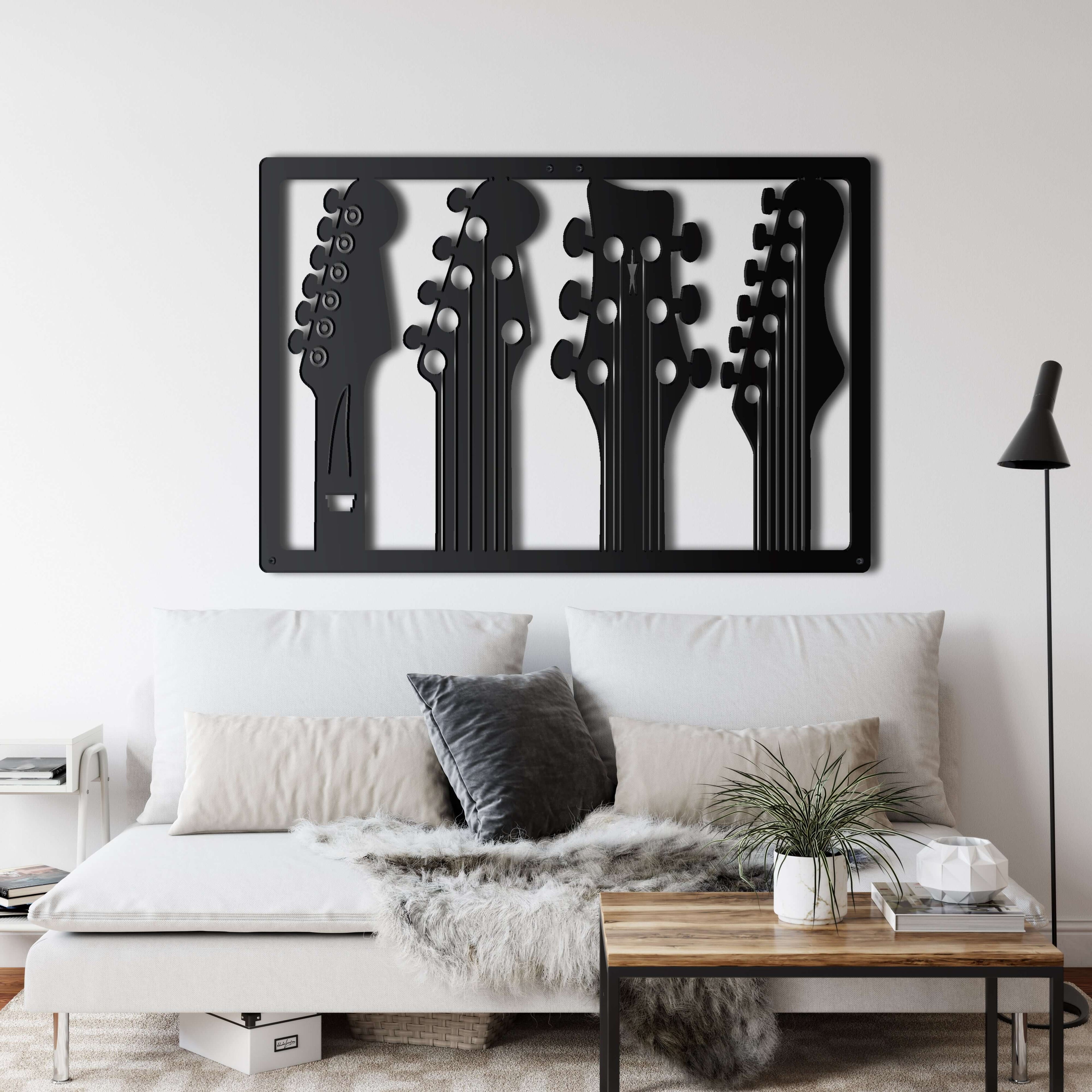 Guitars Metal Wall Art