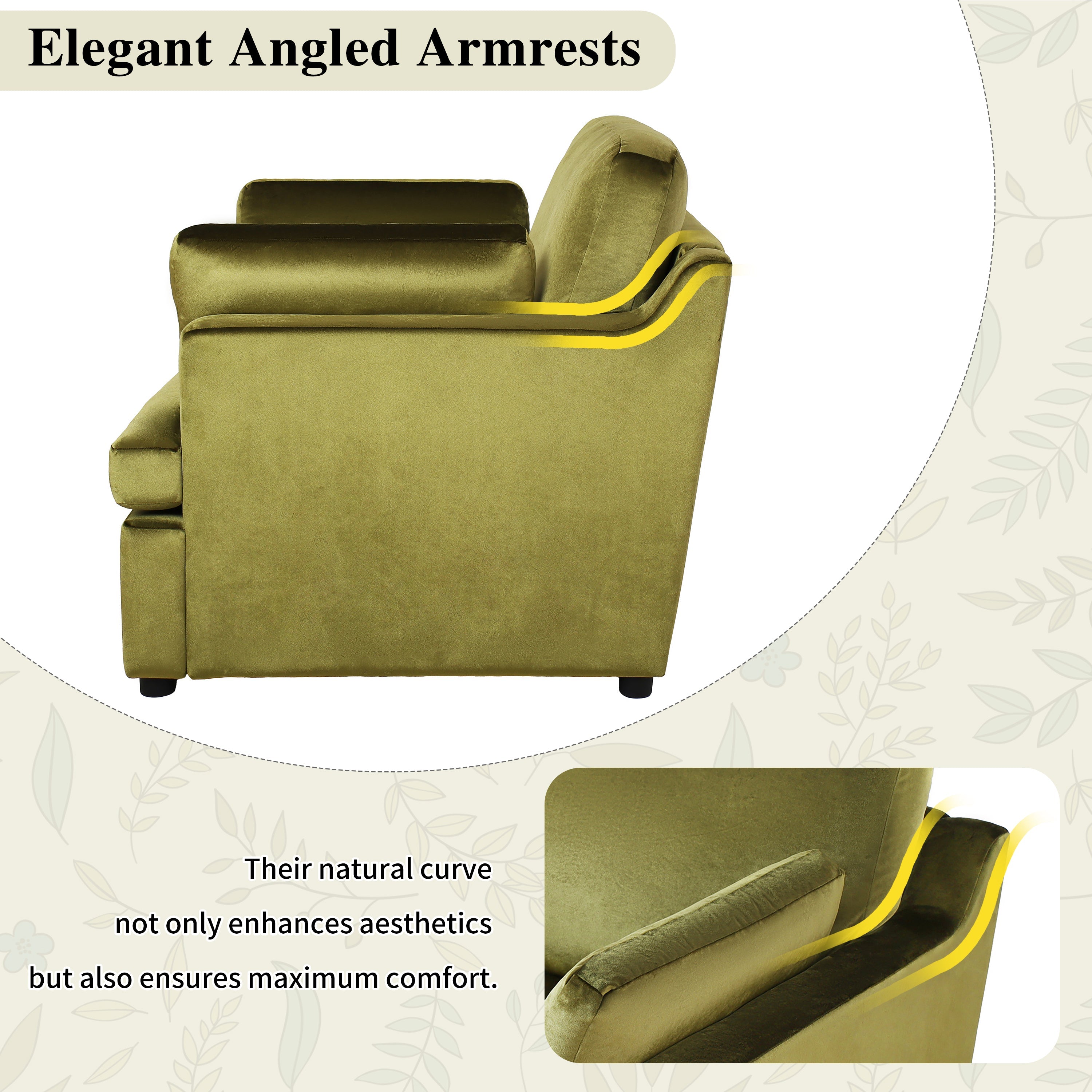 Mirod Oversized Accent Chair - Comfortable Armrest Cushions, Versatile Neutral Style, Elegant Design, Durable Frame