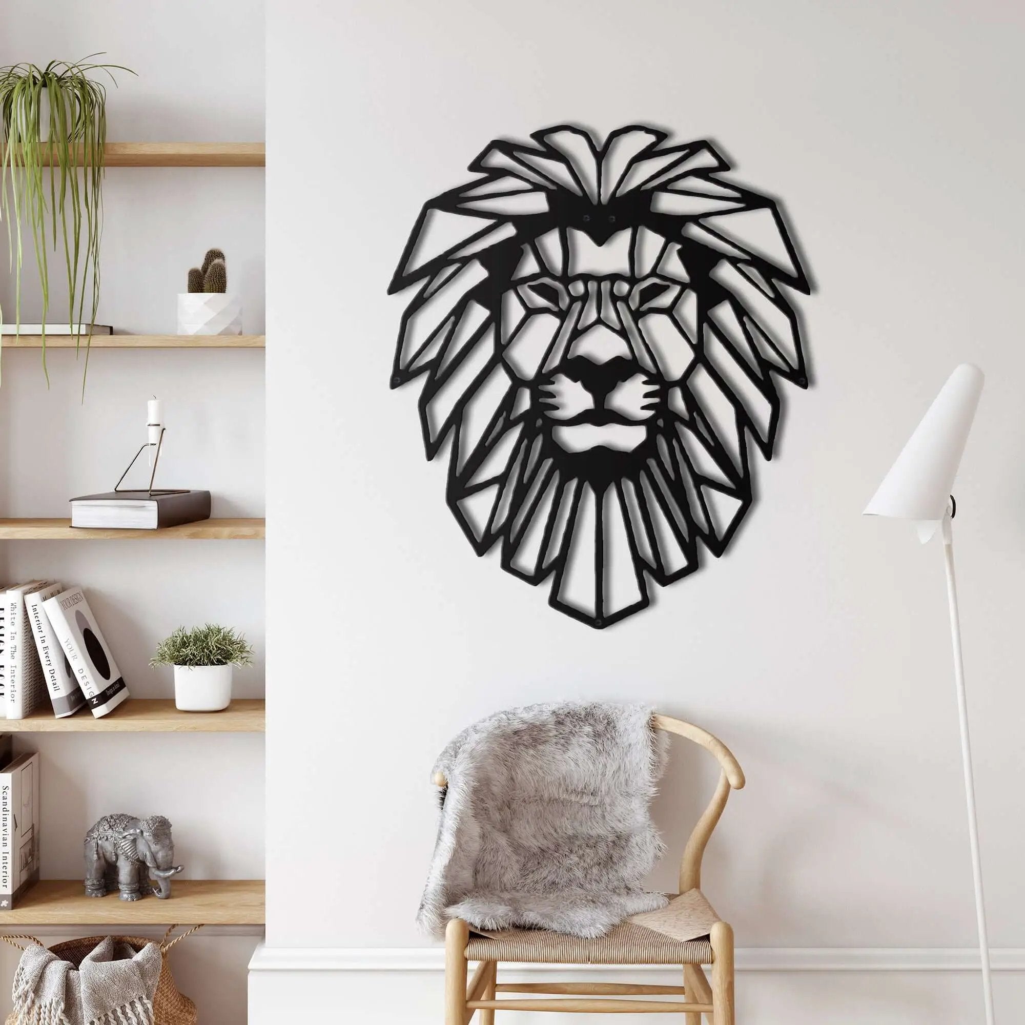 Lion Head Metal Wall Art