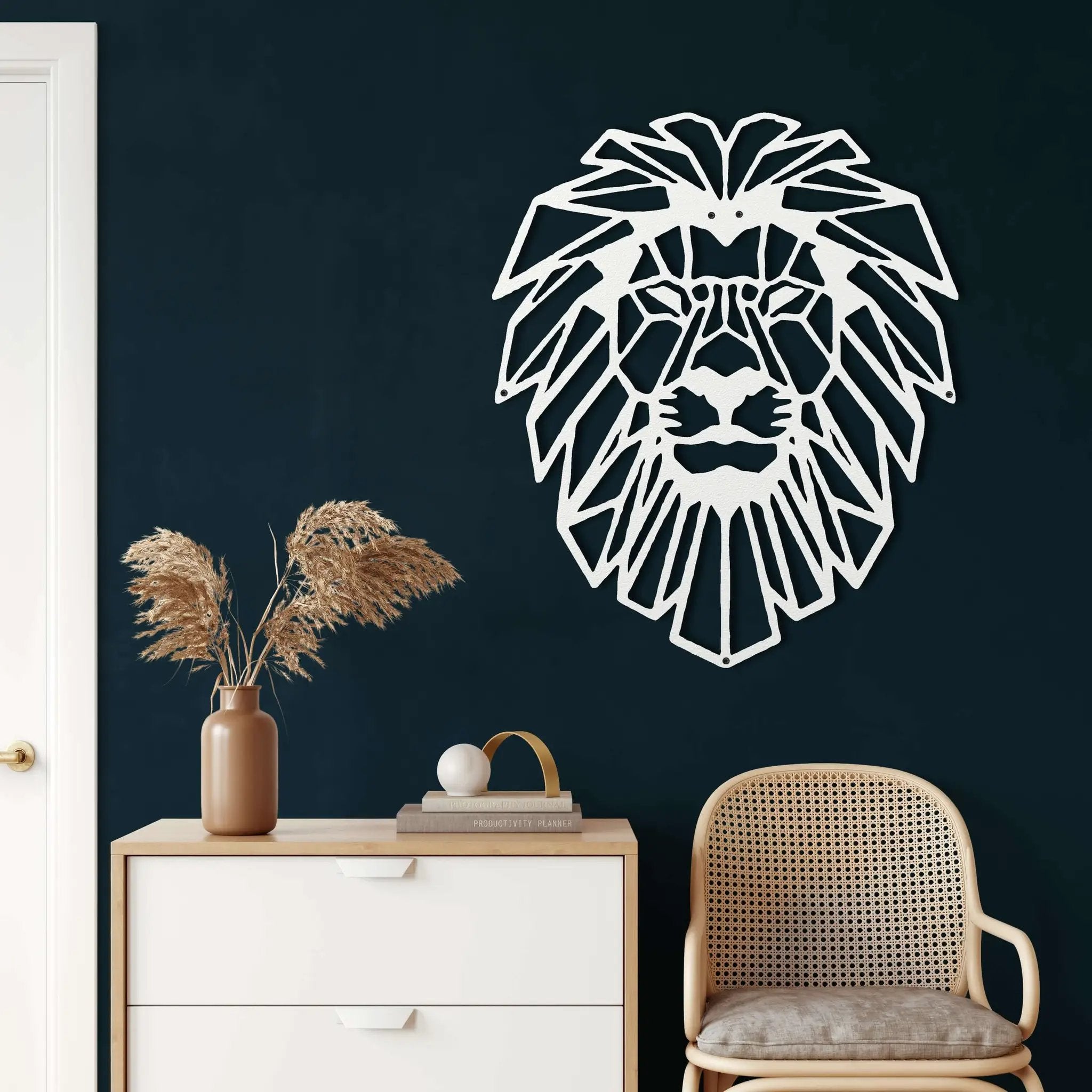 Lion Head Metal Wall Art