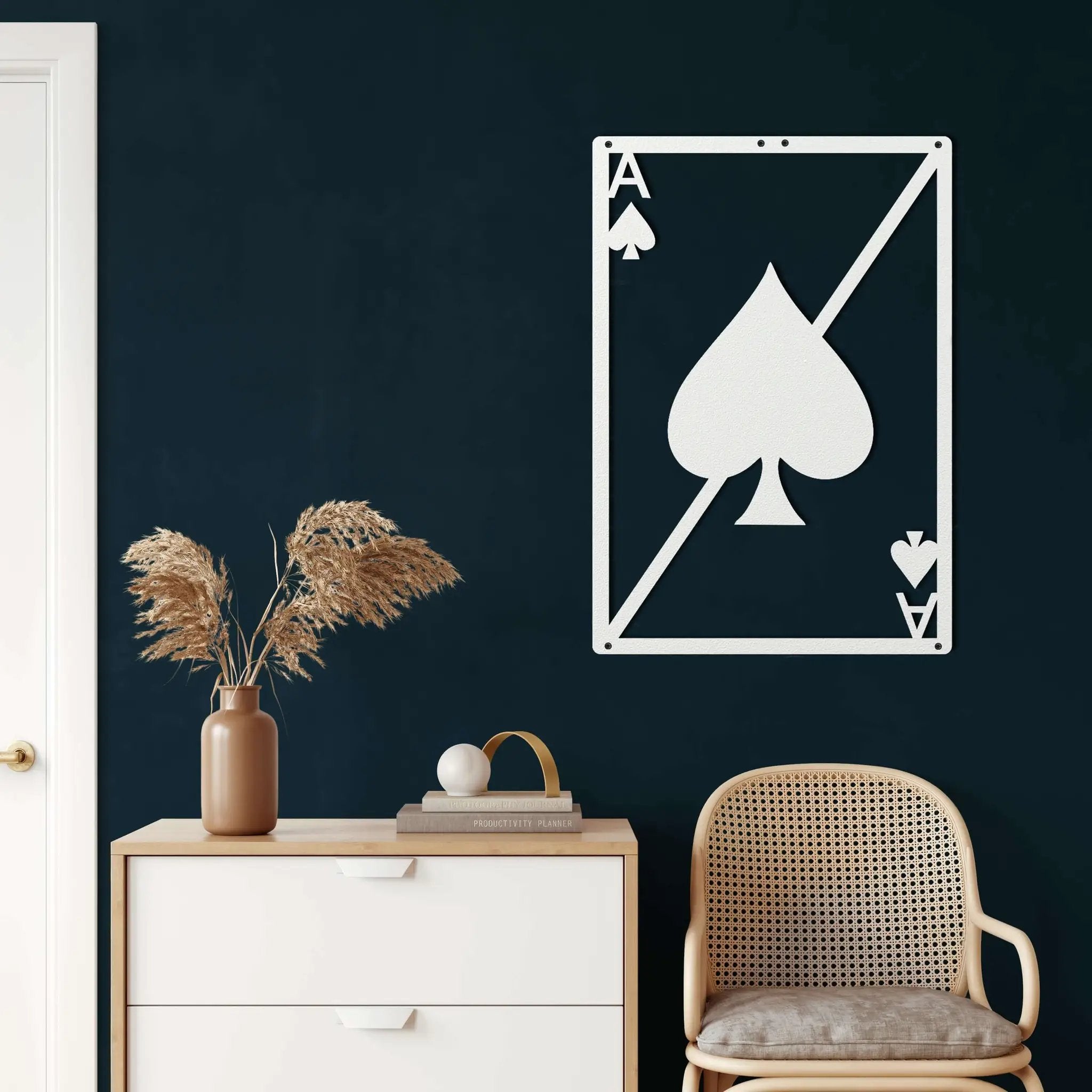 Spade Heart Metal Wall Art