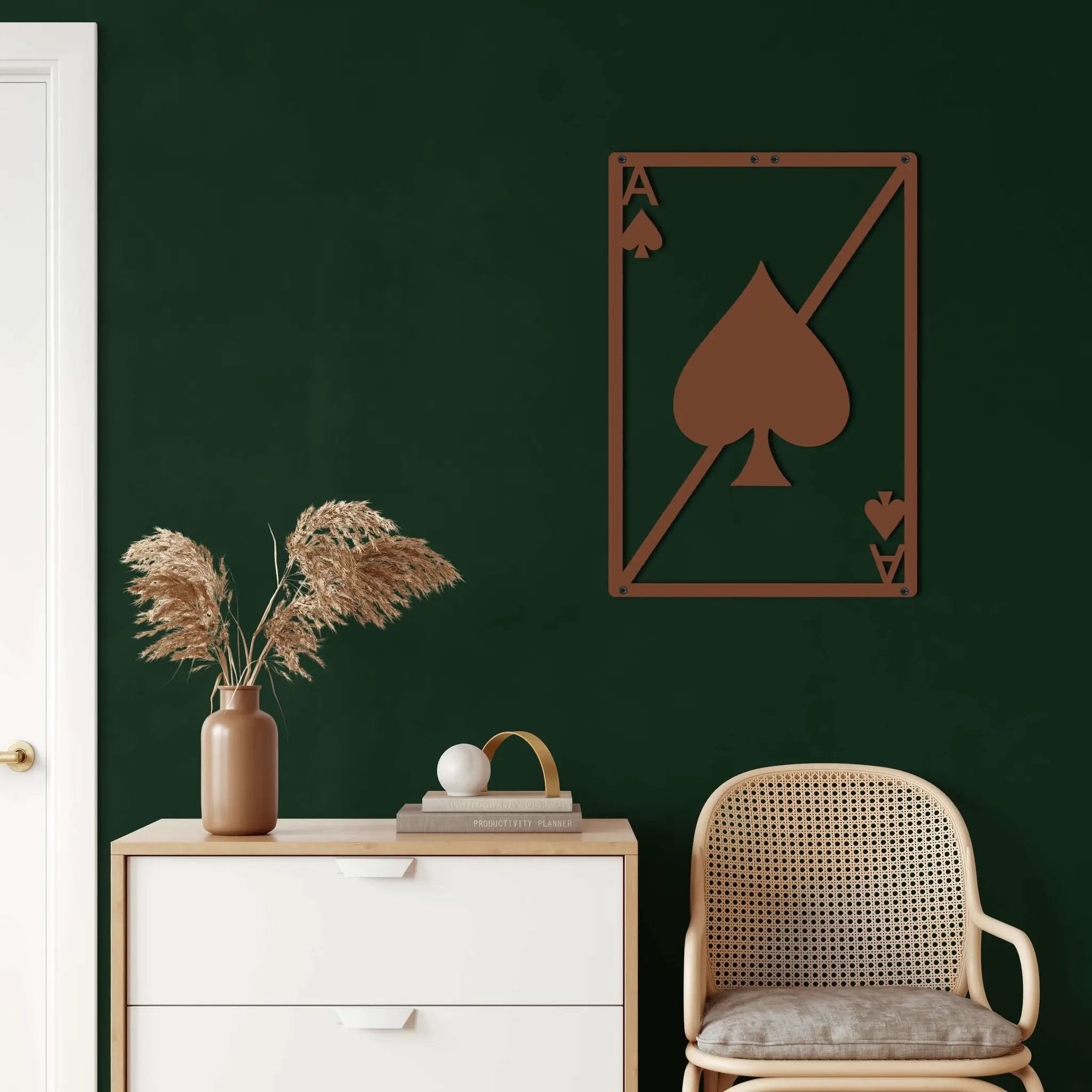 Spade Heart Metal Wall Art