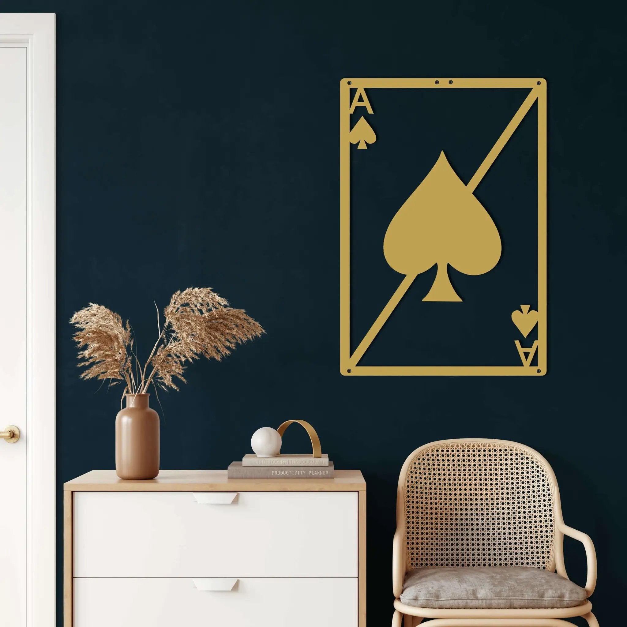 Spade Heart Metal Wall Art