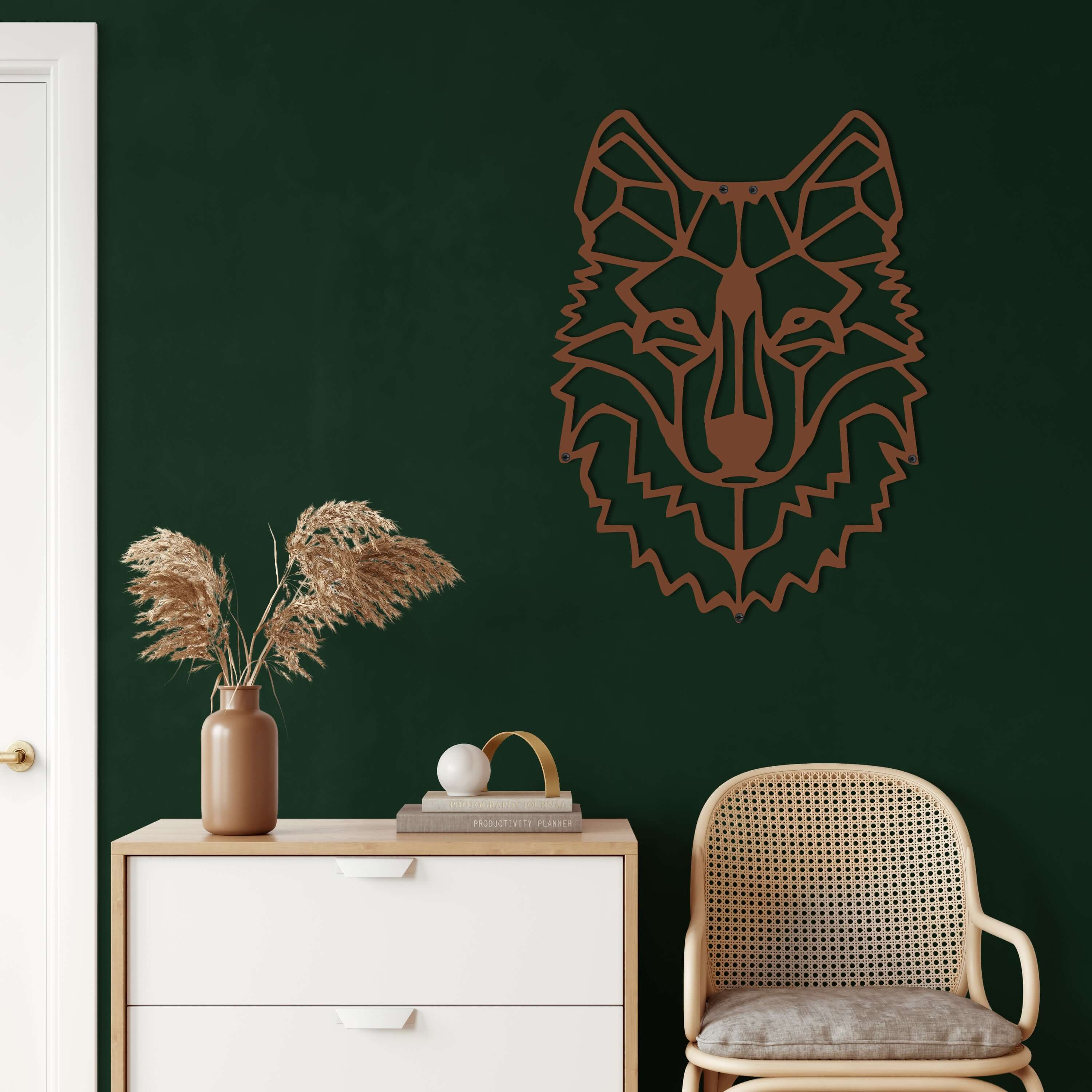 Wolf Head Metal Wall Art