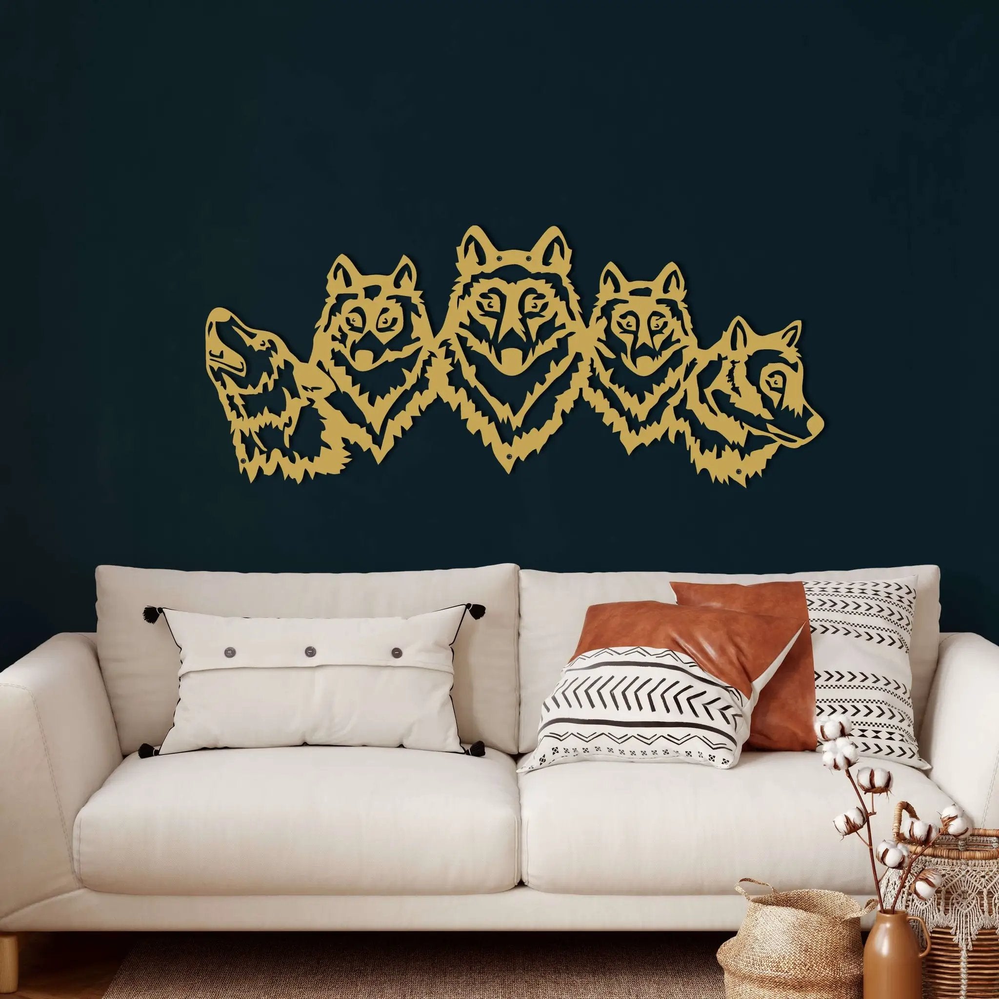Wolf Pack Metal Wall Art