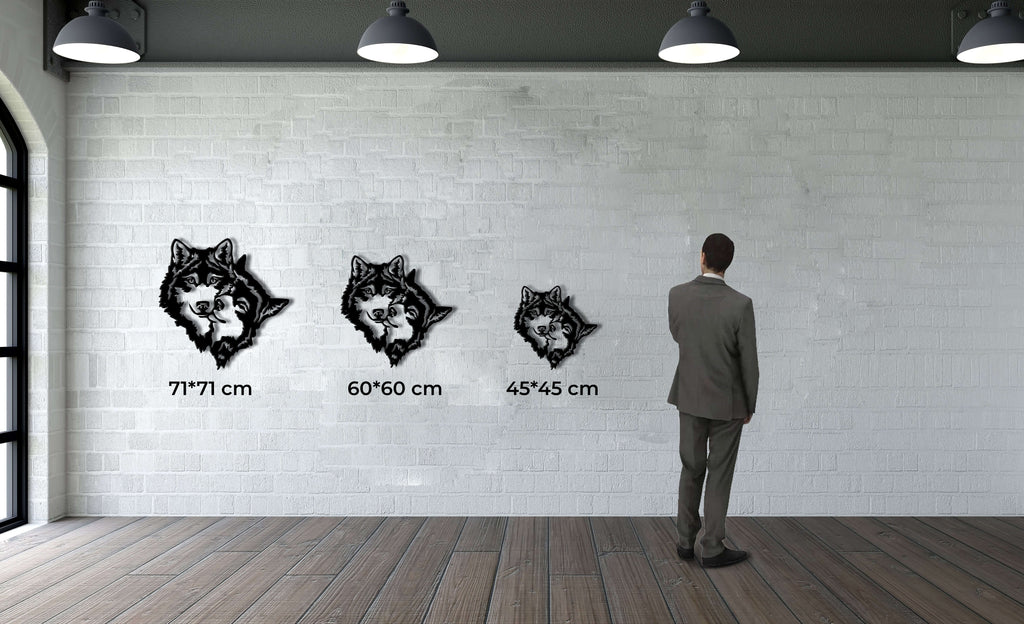 Wolf Head Metal Wall Art