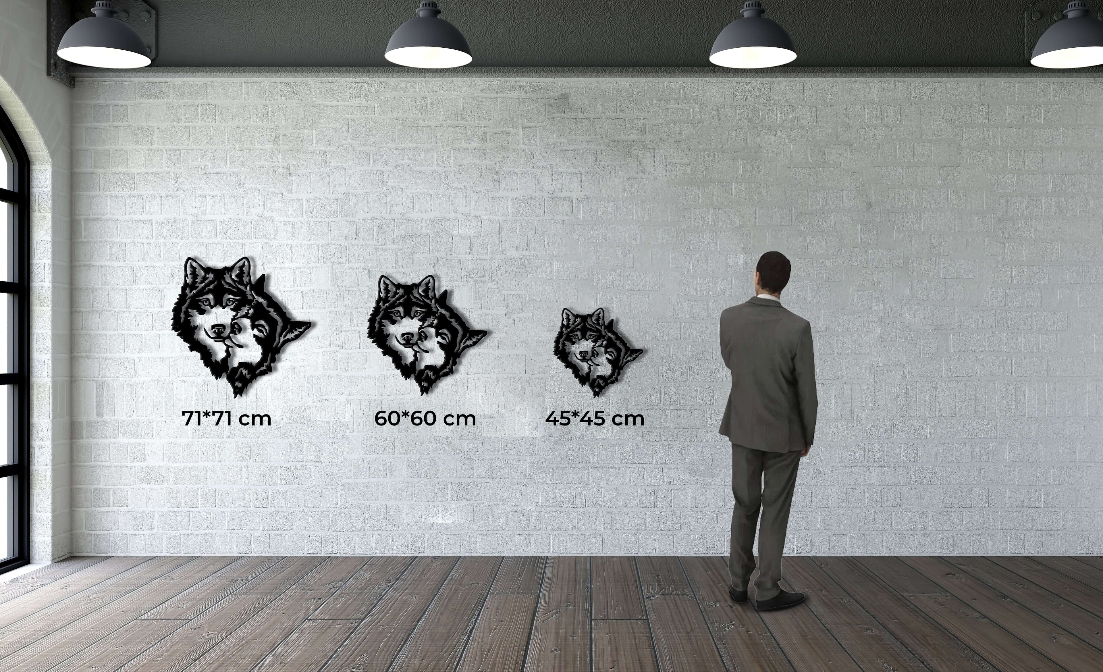 Wolf Head Metal Wall Art