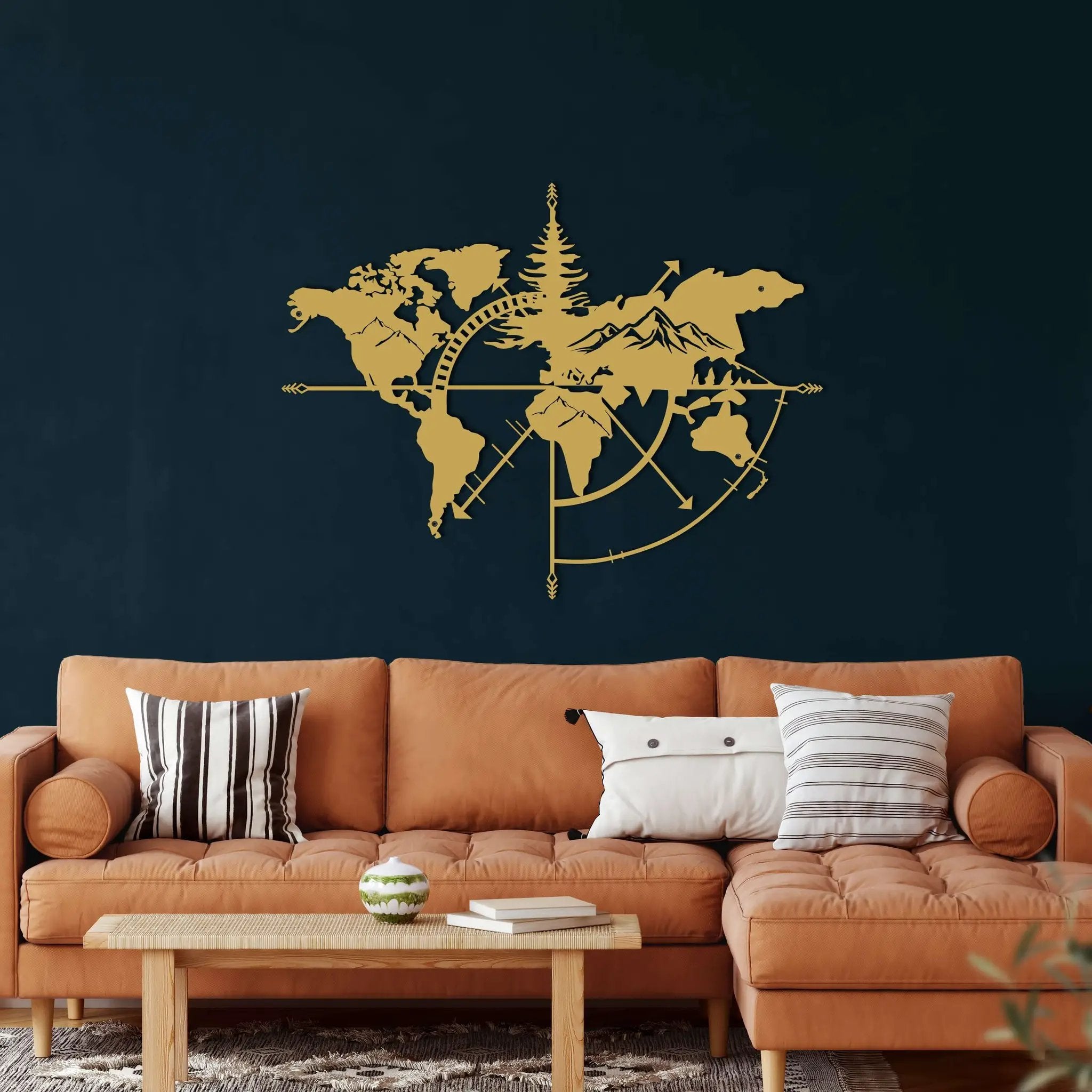World Map Mountain
