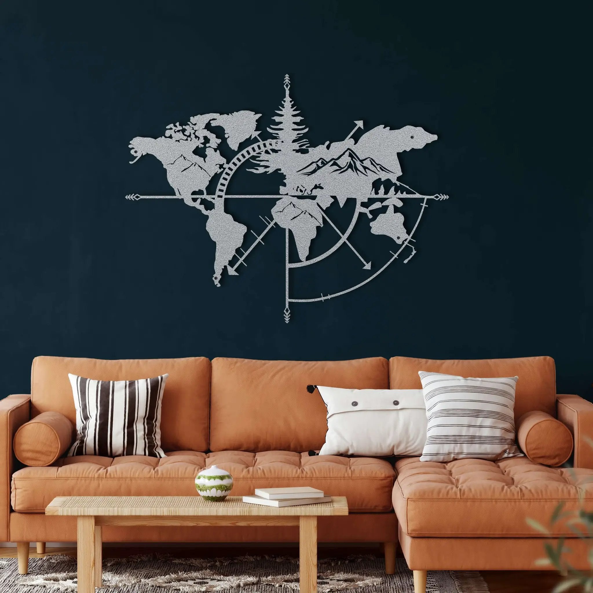 World Map Mountain