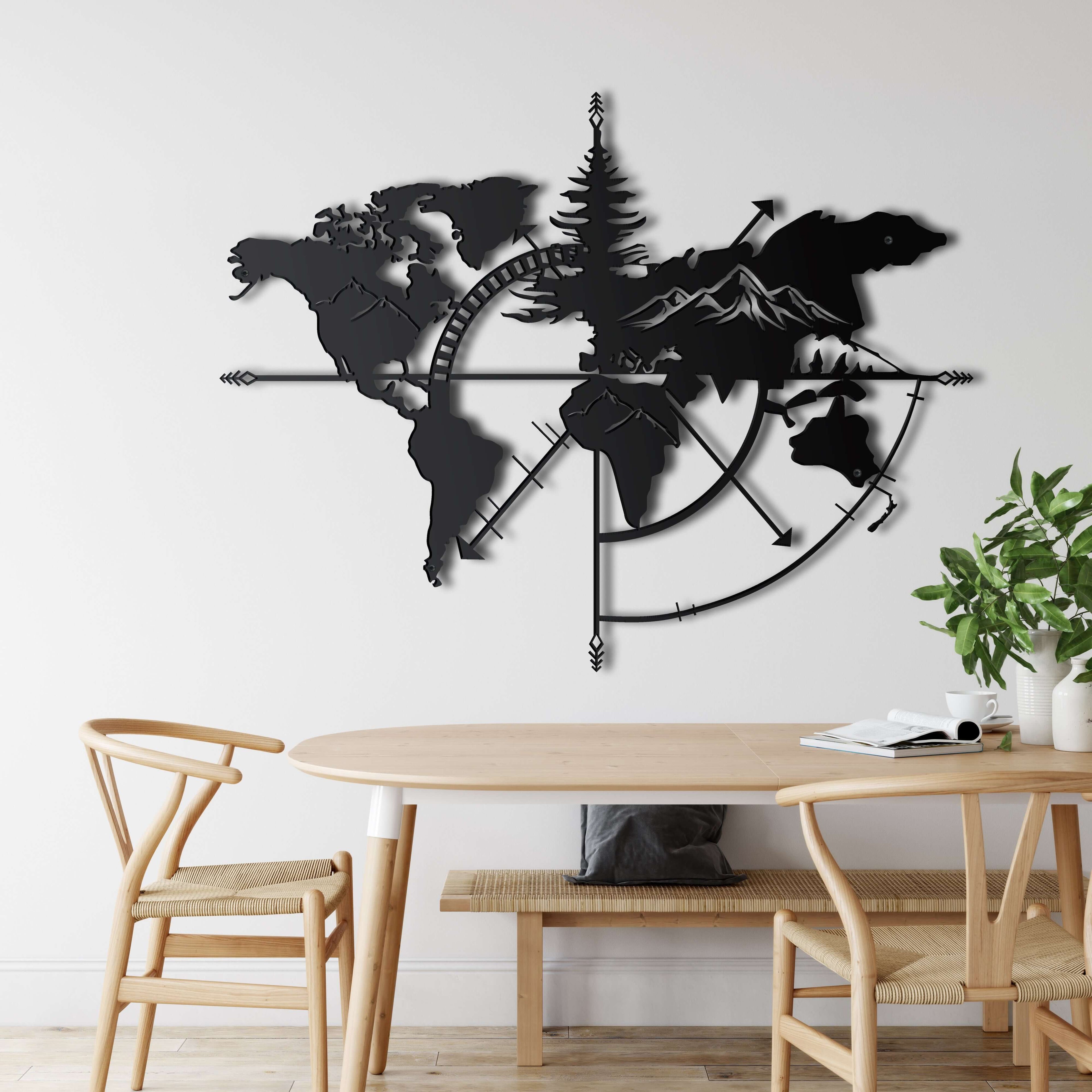 World Map Mountain