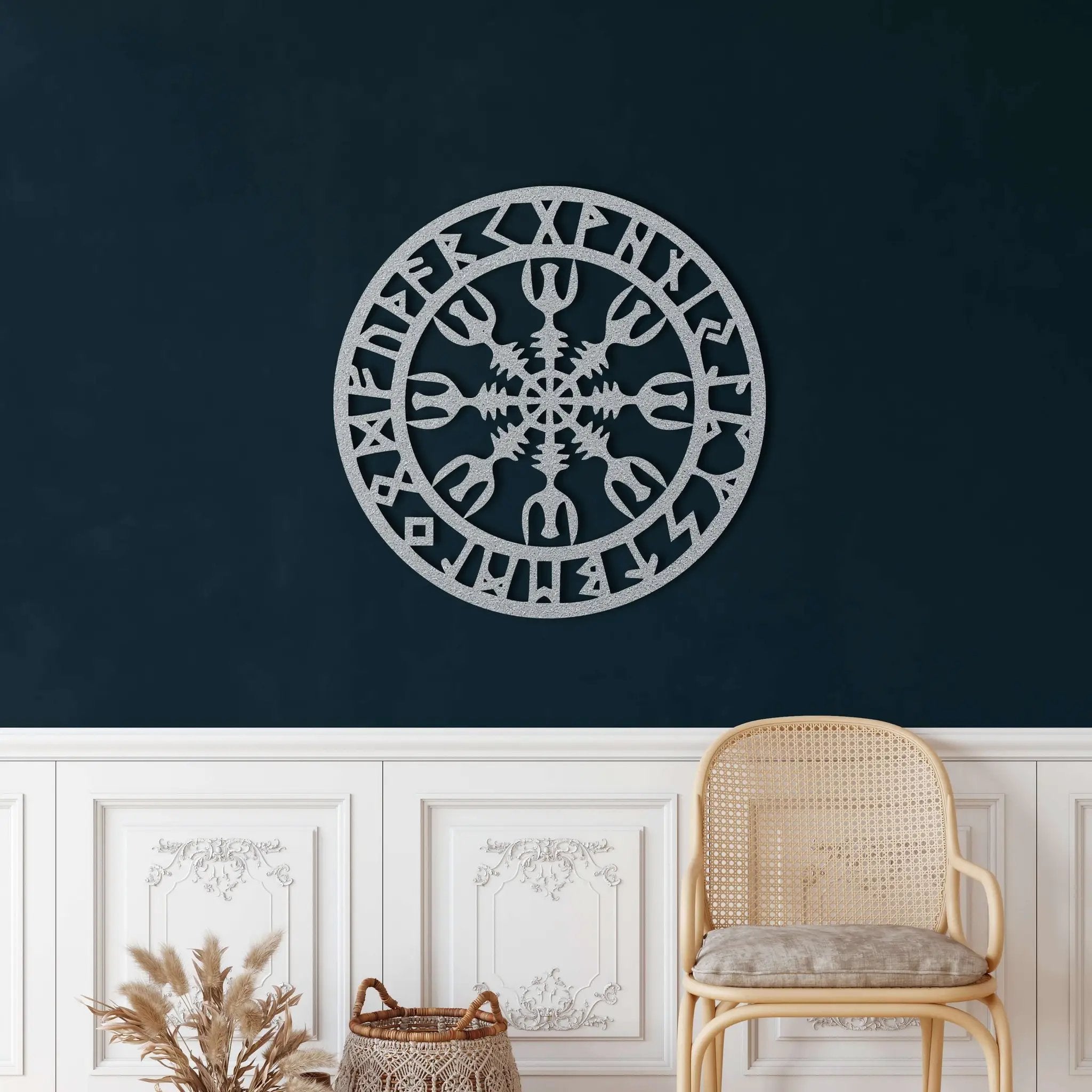 Viking Compass Metal Wall Art