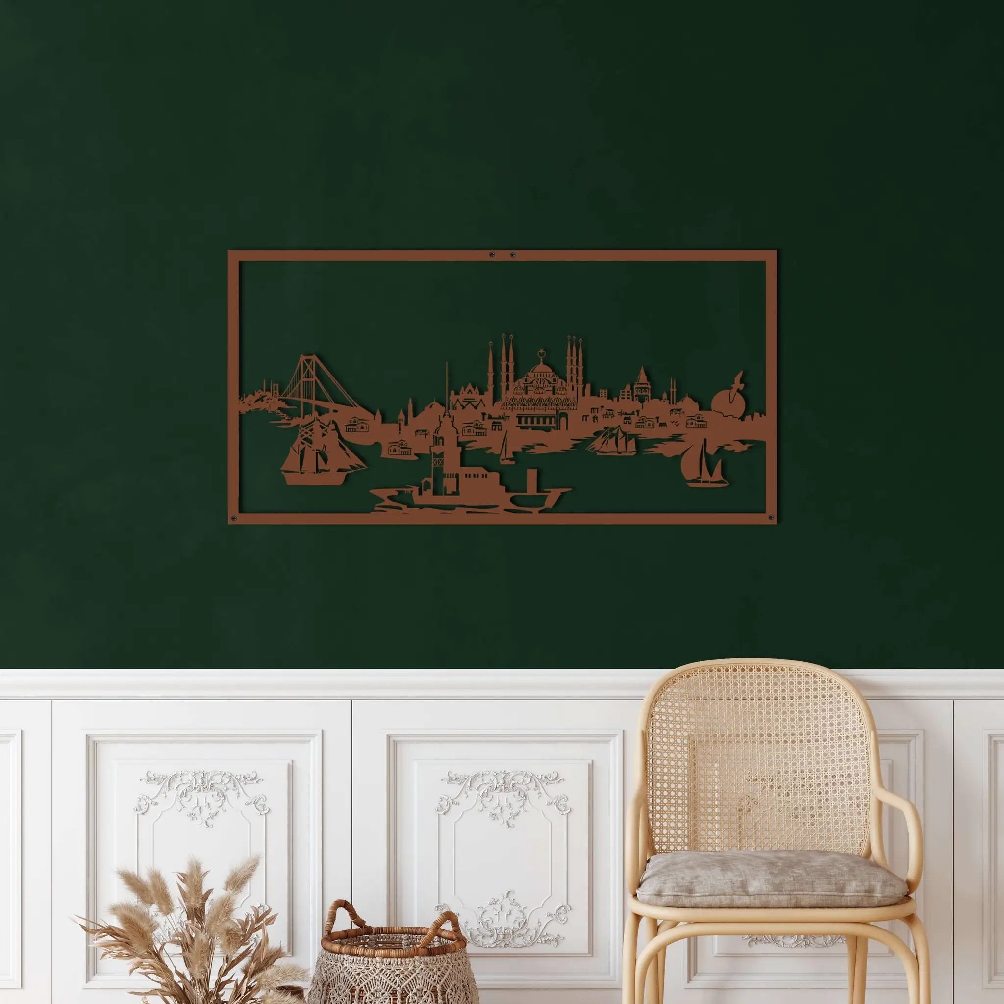Istanbul Skyline Metal Wall Art
