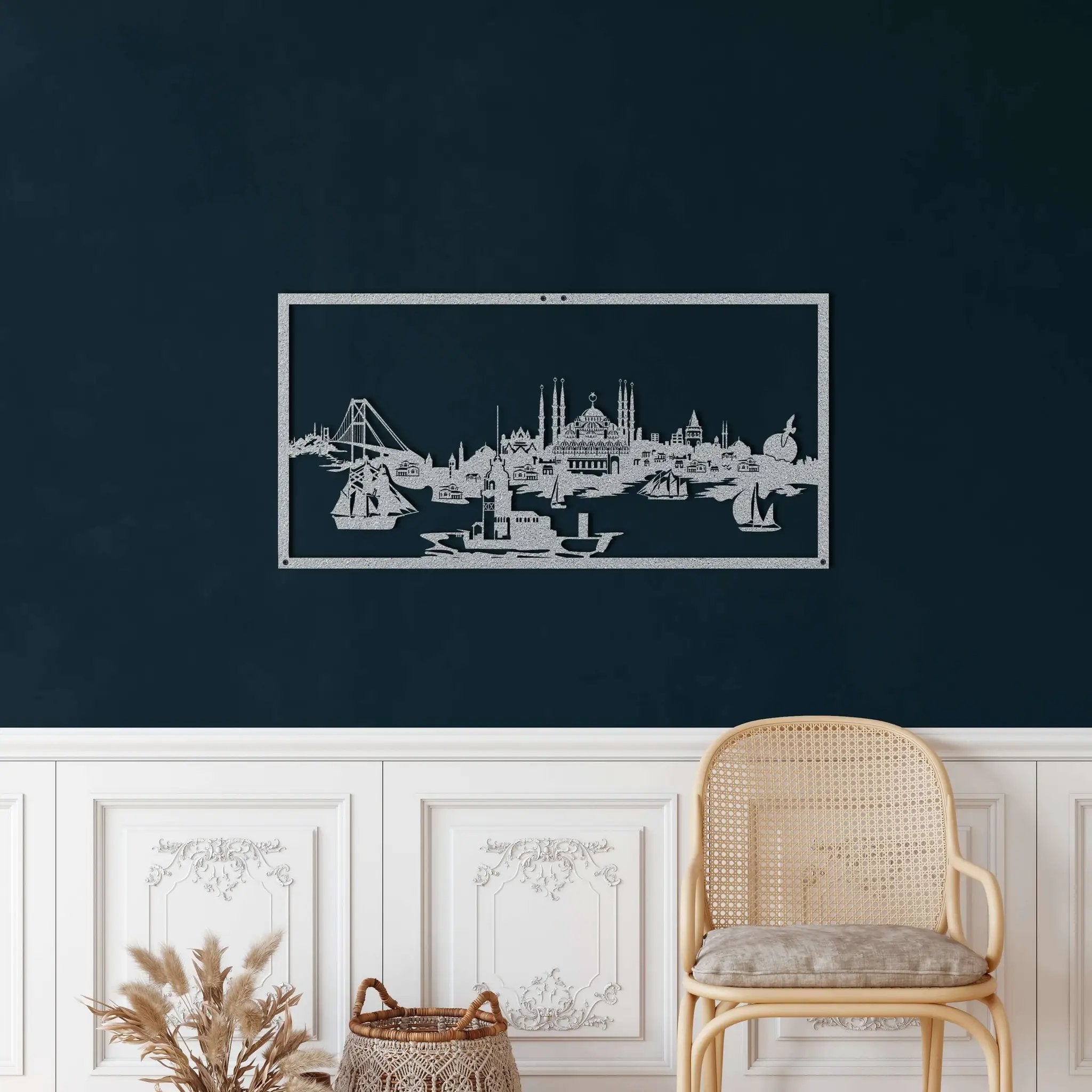 Istanbul Skyline Metal Wall Art