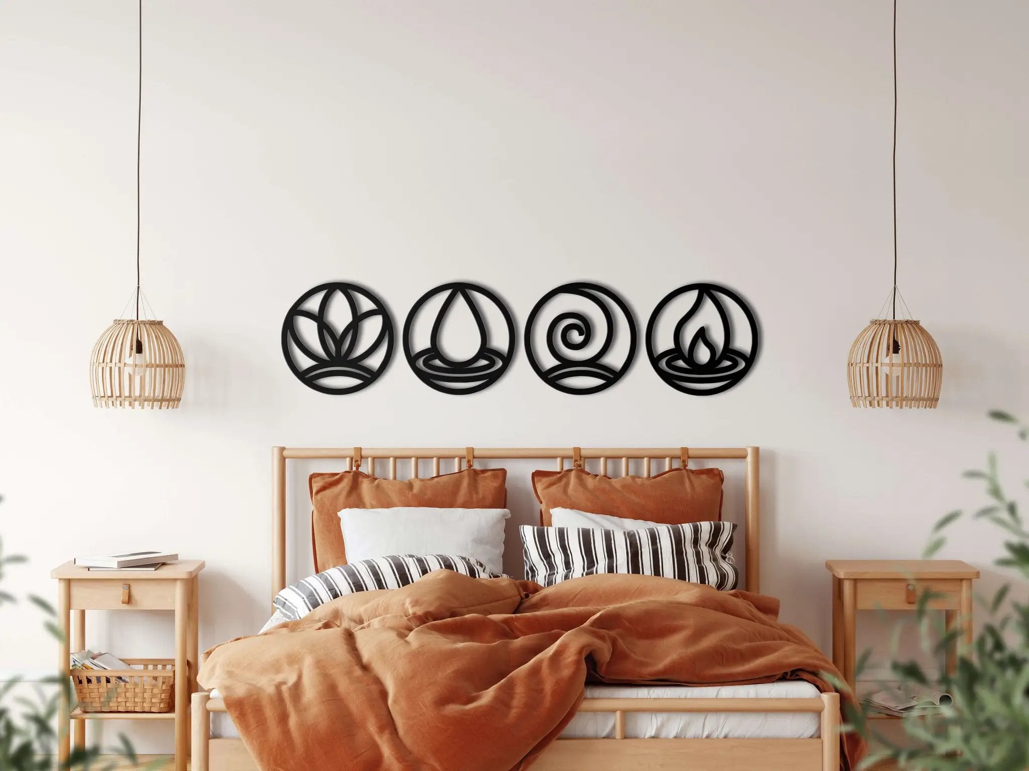Four Elements Metal Wall Art