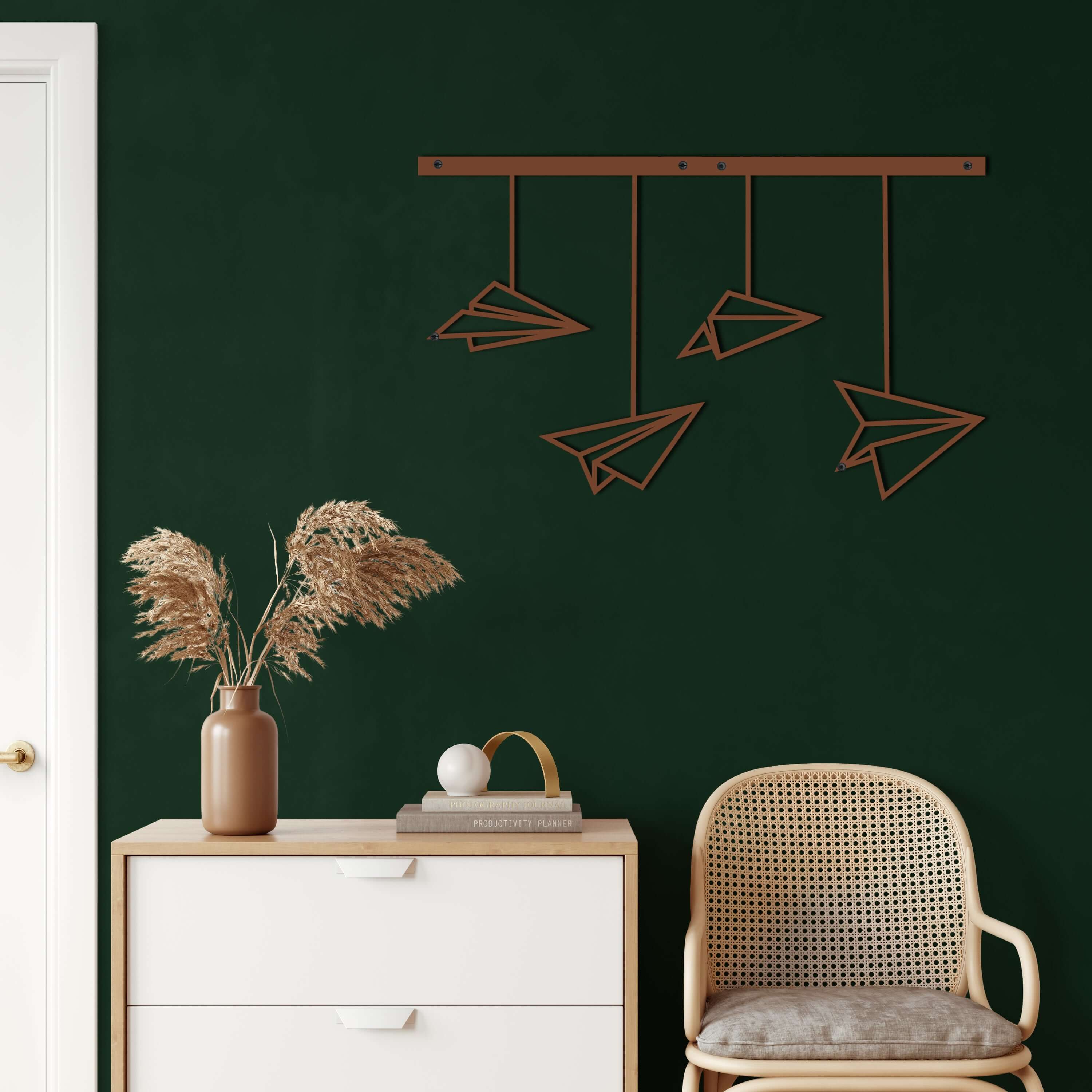 Paper Plane Metal Wall Art