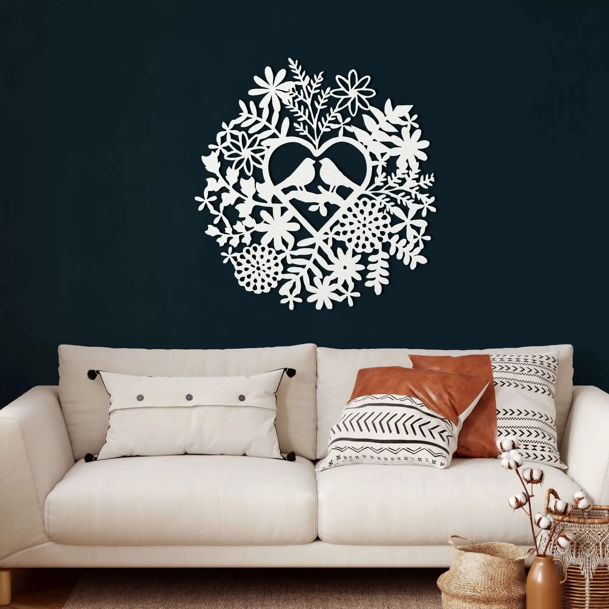 Love Birds Metal Wall Art