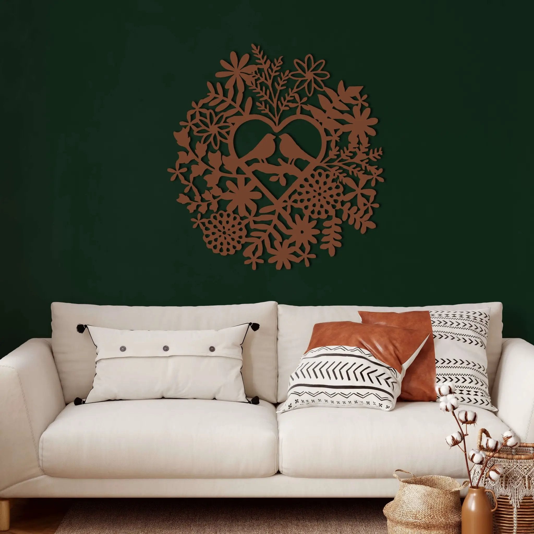 Love Birds Metal Wall Art