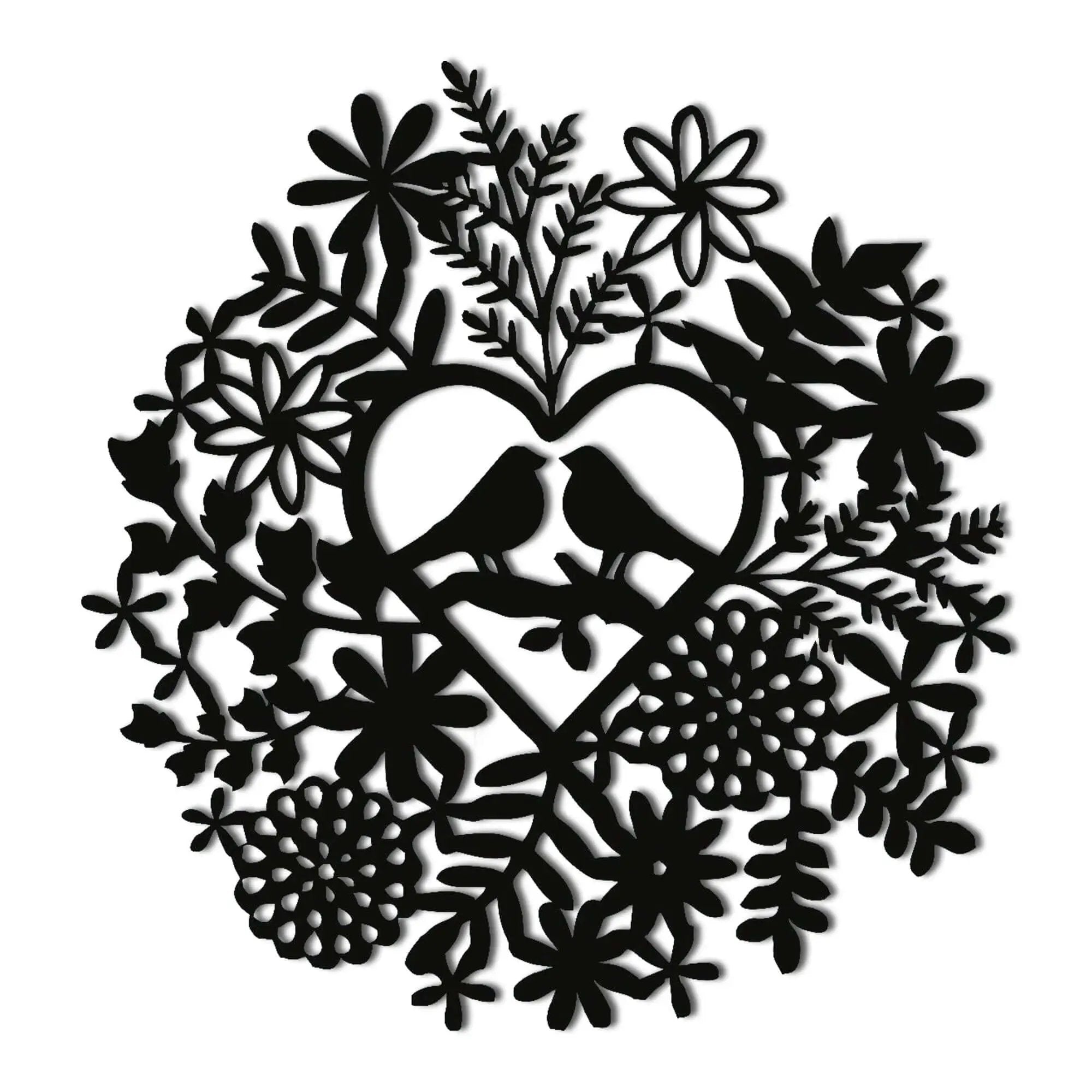 Love Birds Metal Wall Art