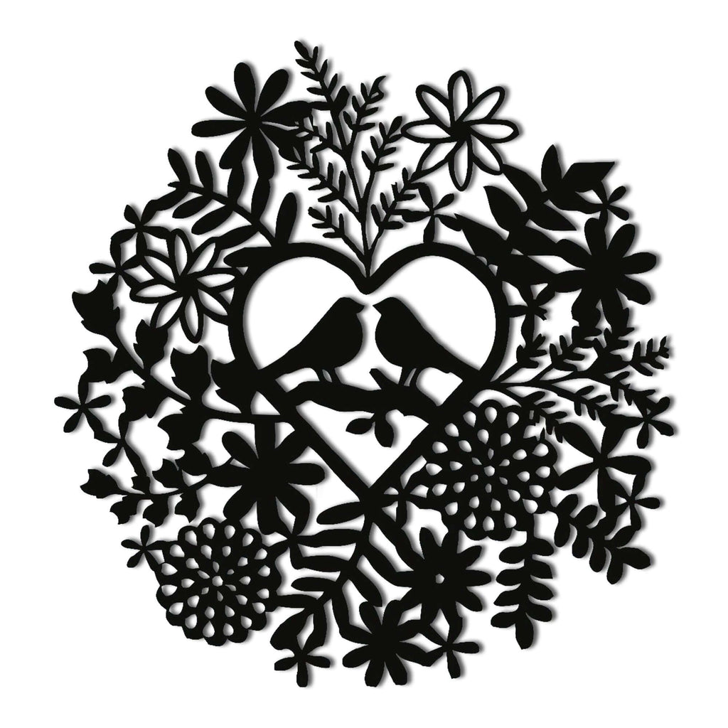 Love Birds Metal Wall Art