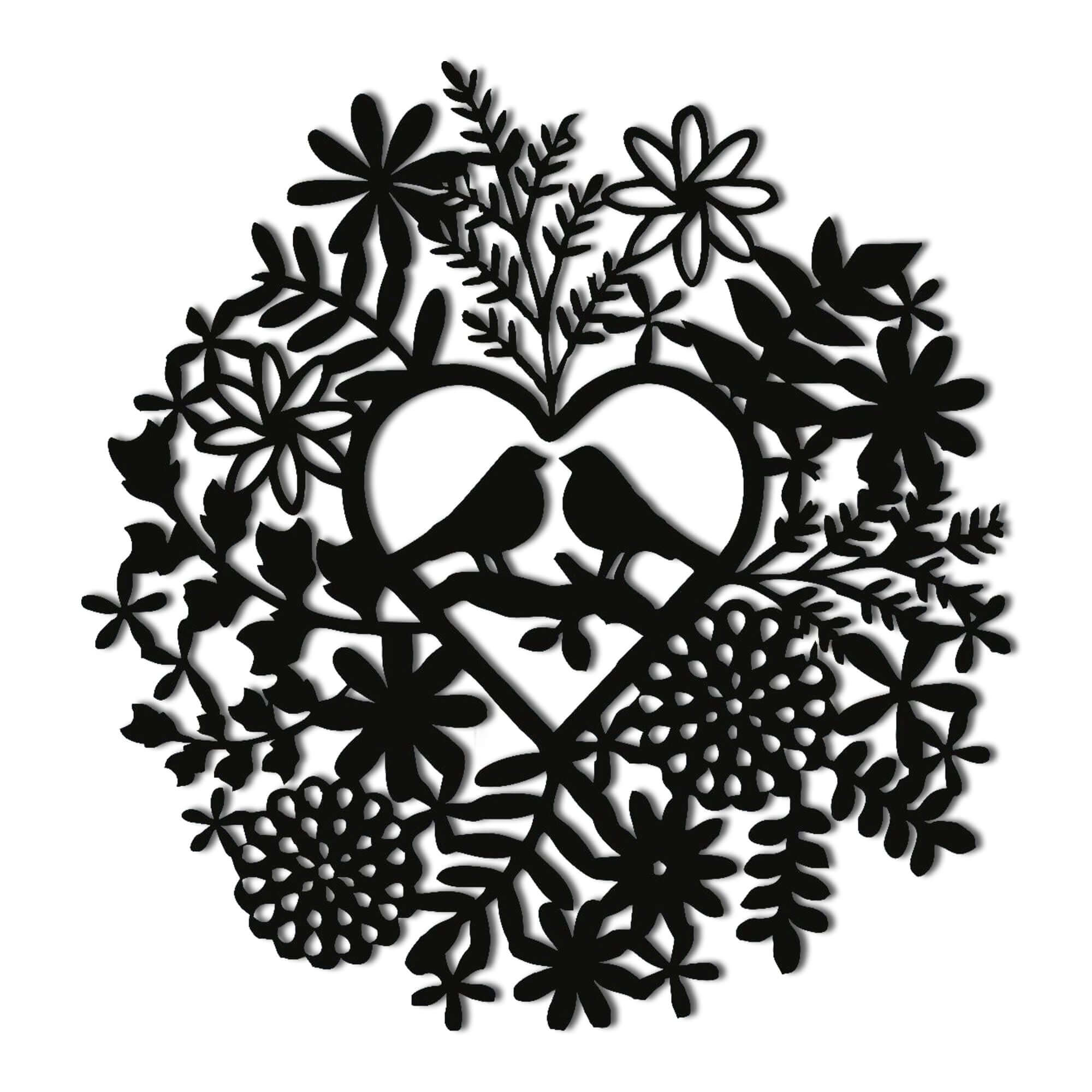 Love Birds Metal Wall Art