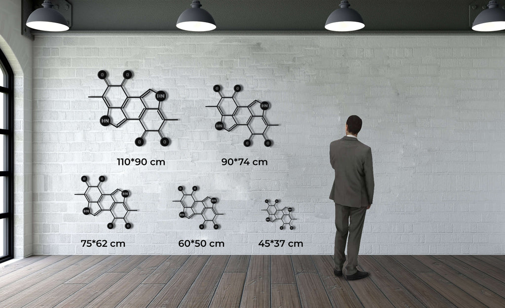 Melanin Molecule Metal Wall Art